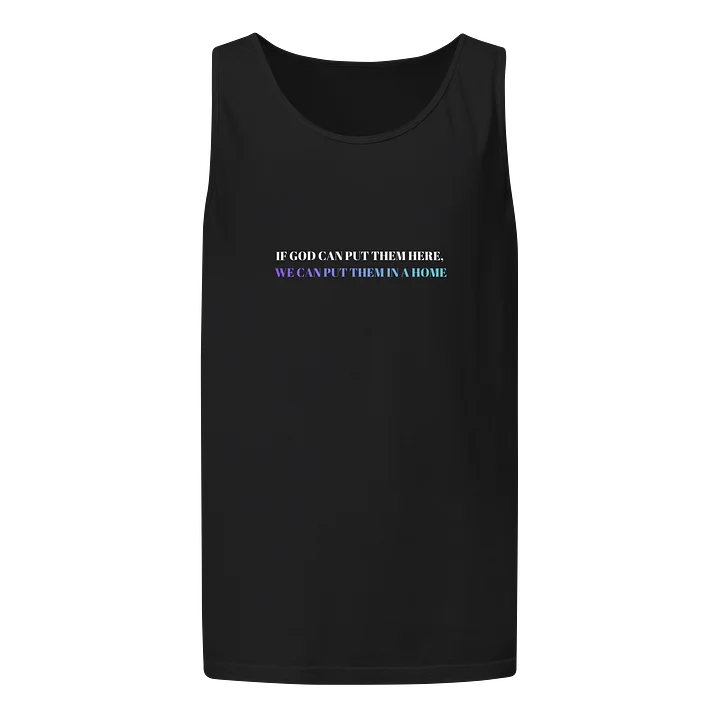 IF GOD CAN PUT THEM HERE, WE CAN PUT THEM IN A HOME UNISEX RELAX FIT TANK product image (1)