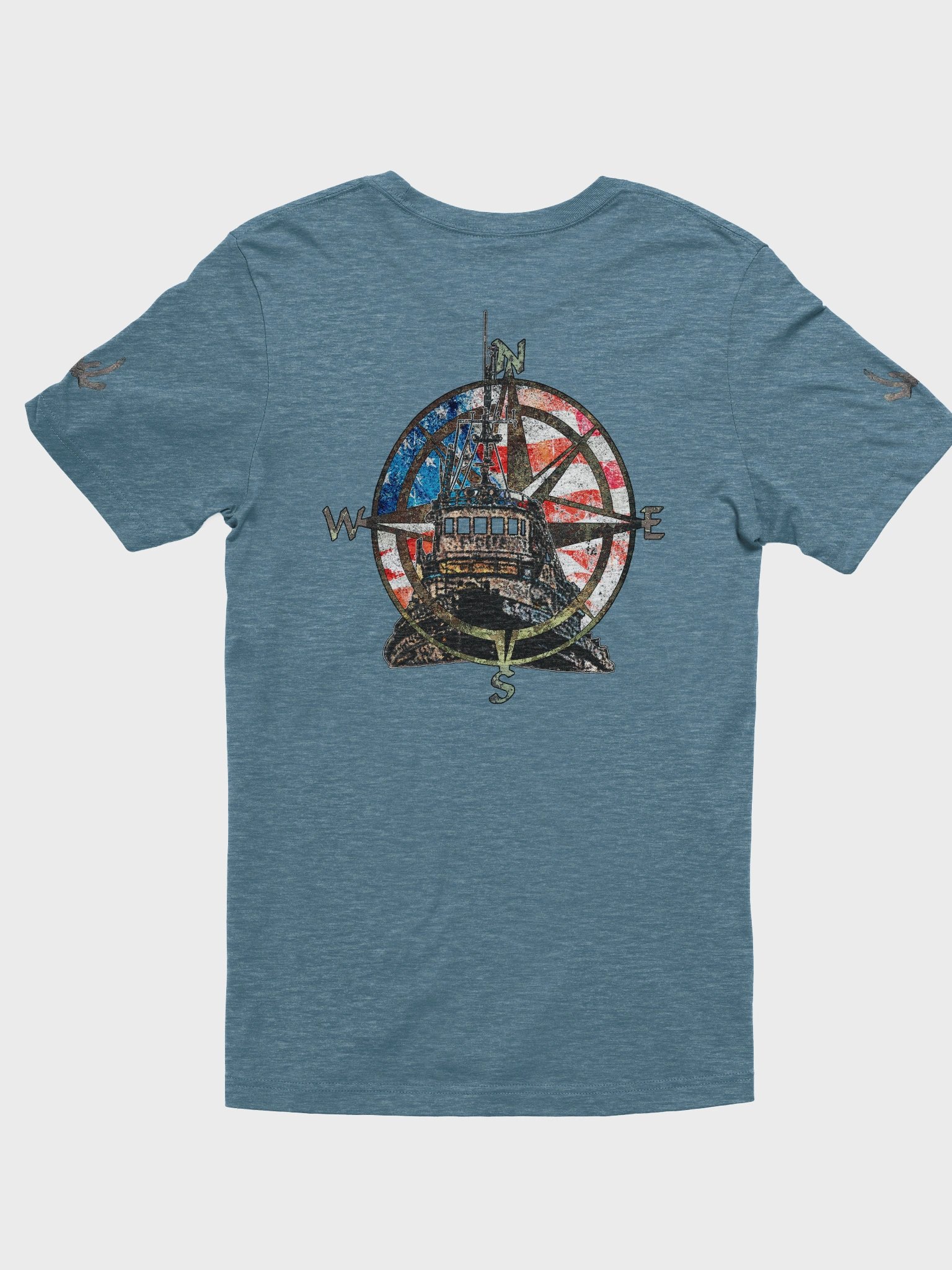 AF - Compass Rose & Pacific Falcon Flage – Vigilant Marine Workwear | Twin Anchor Apparel Sternwatch Tee Line product image (3)