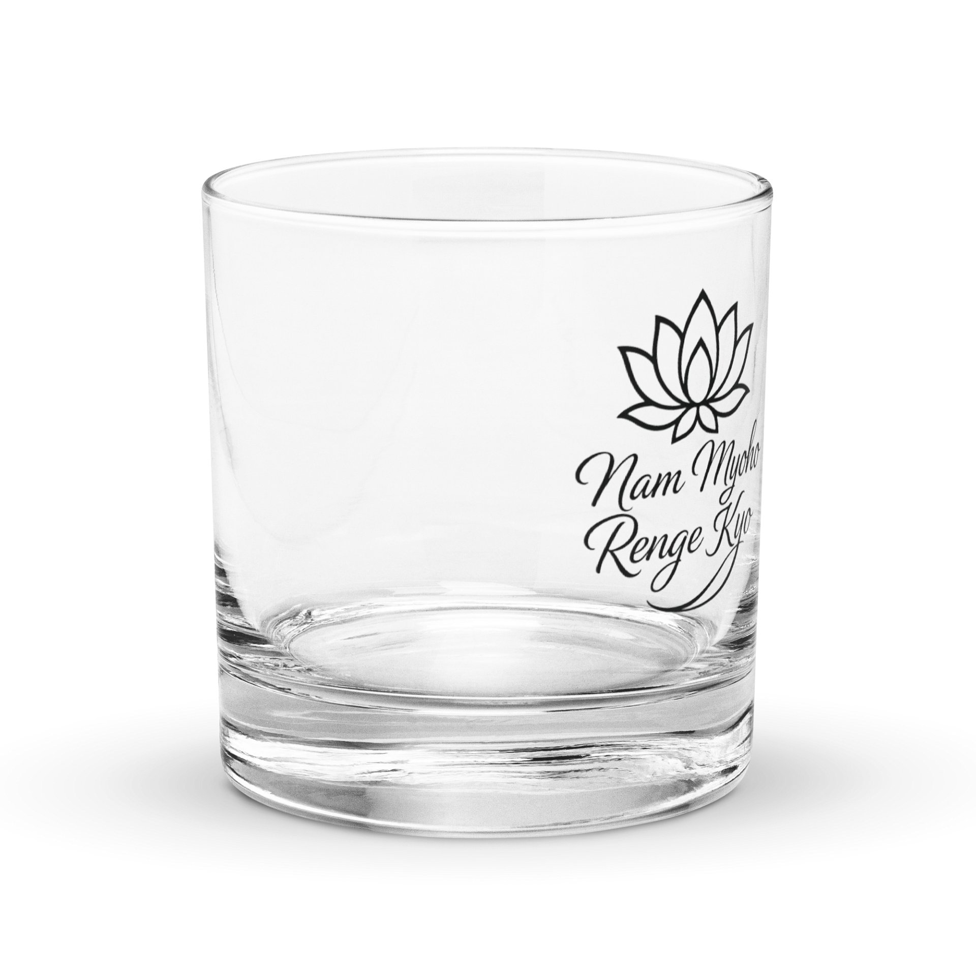 Nam-Myoho-Renge-Kyo Lotus Rocks Glass – Inspire Your Daily Practice product image (3)