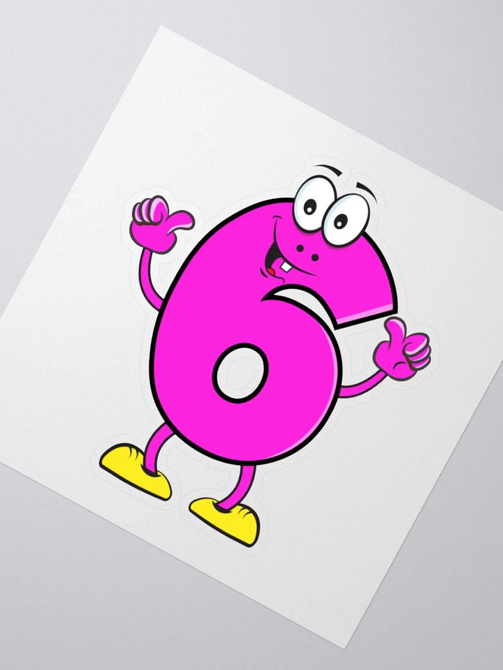 NUMBER 6 THUMBS-UP STICKER product image (6)