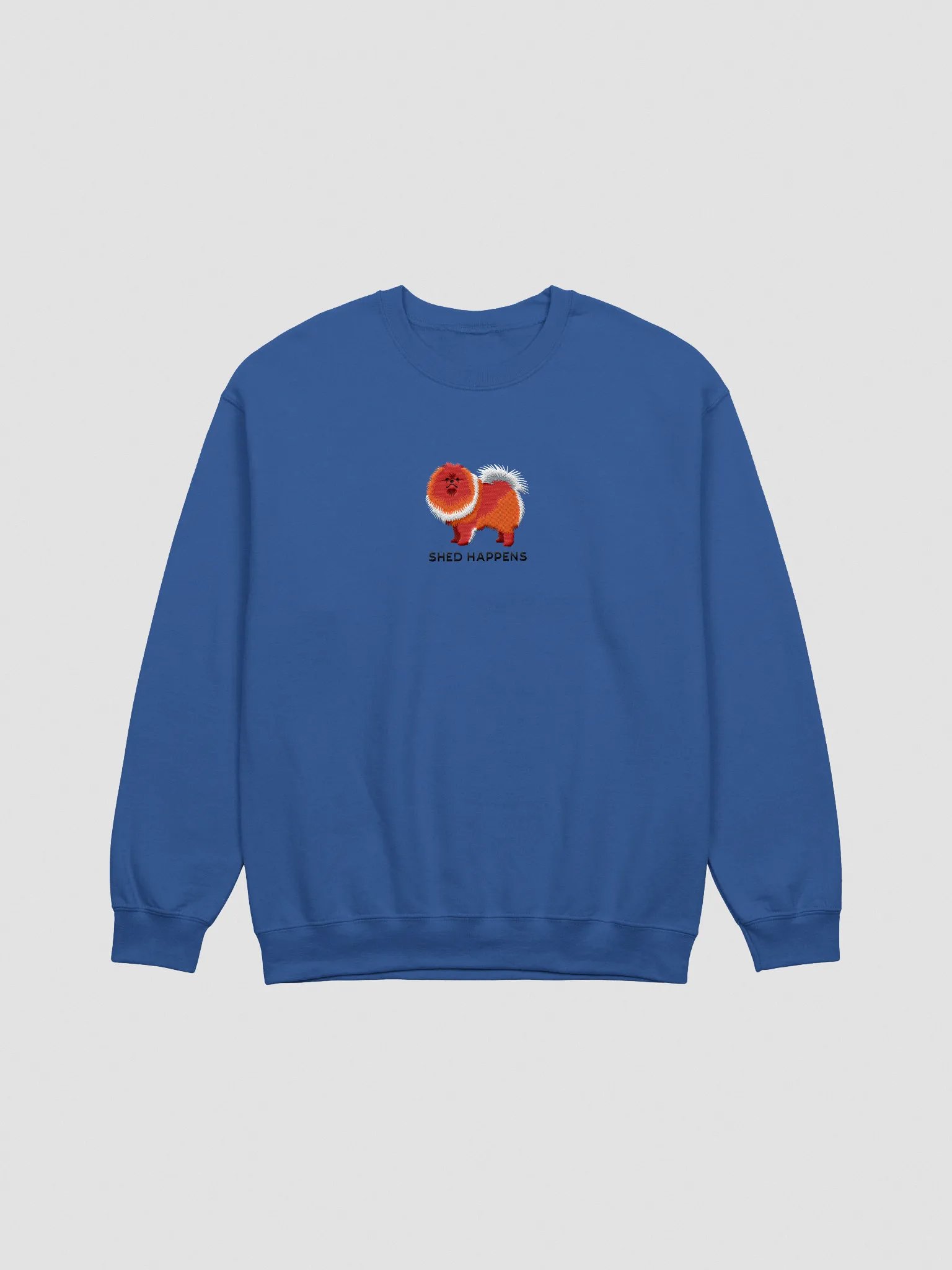 Shed Happens Sweatshirt (Embroidered) of a Pomeranian(Red) product image (3)