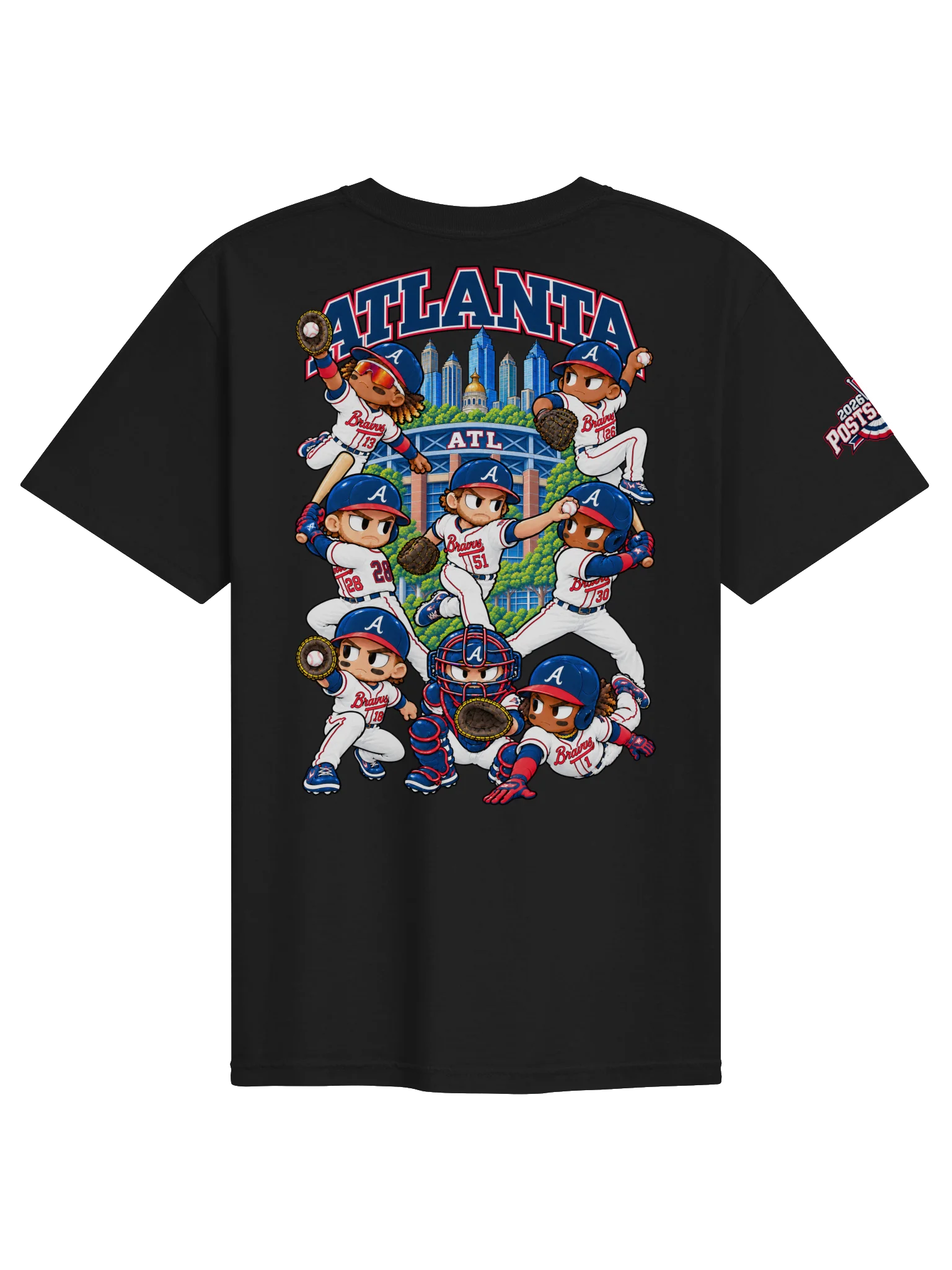 Atlanta Baseball 2026 "Postseason" Animated Player Back Print T-Shirt product image (2)