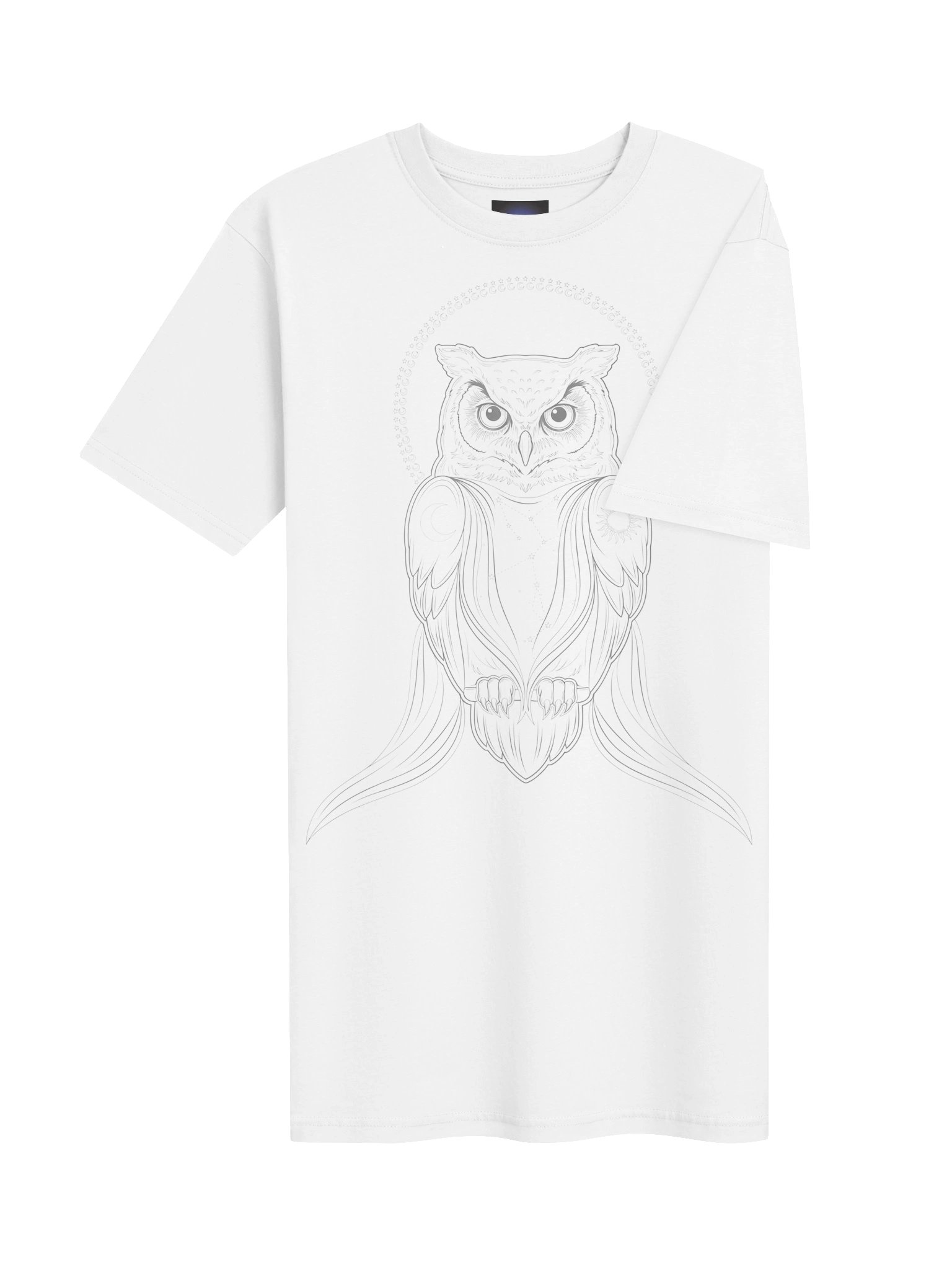 The Nocturnal Seer // Geometric Owl Heavyweight Tee product image (6)