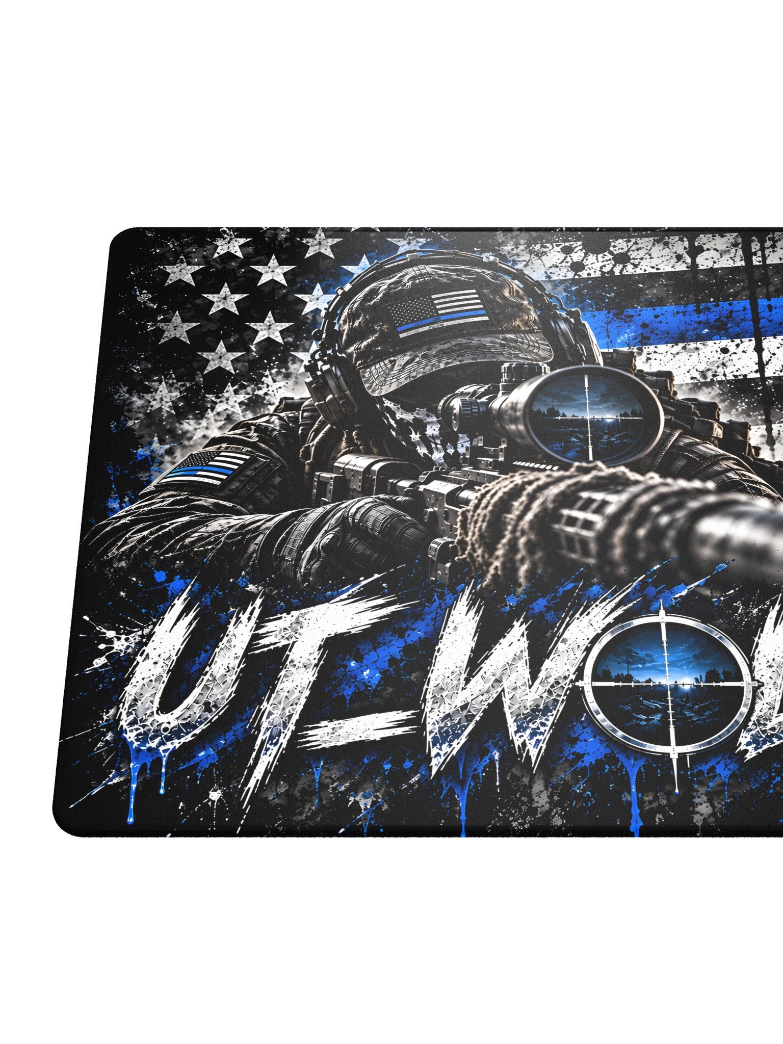 UT_Wolf Sniper Flag Tactical Gaming Mouse Pad product image (4)