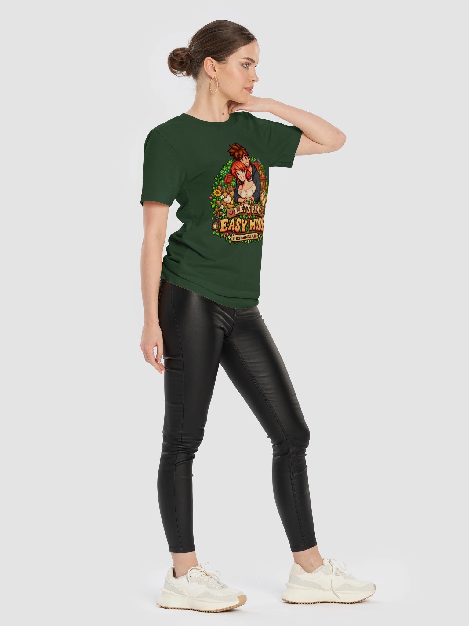 Let’s Play Easy Mode: Cozy Farm Tee – Forest Green product image (3)