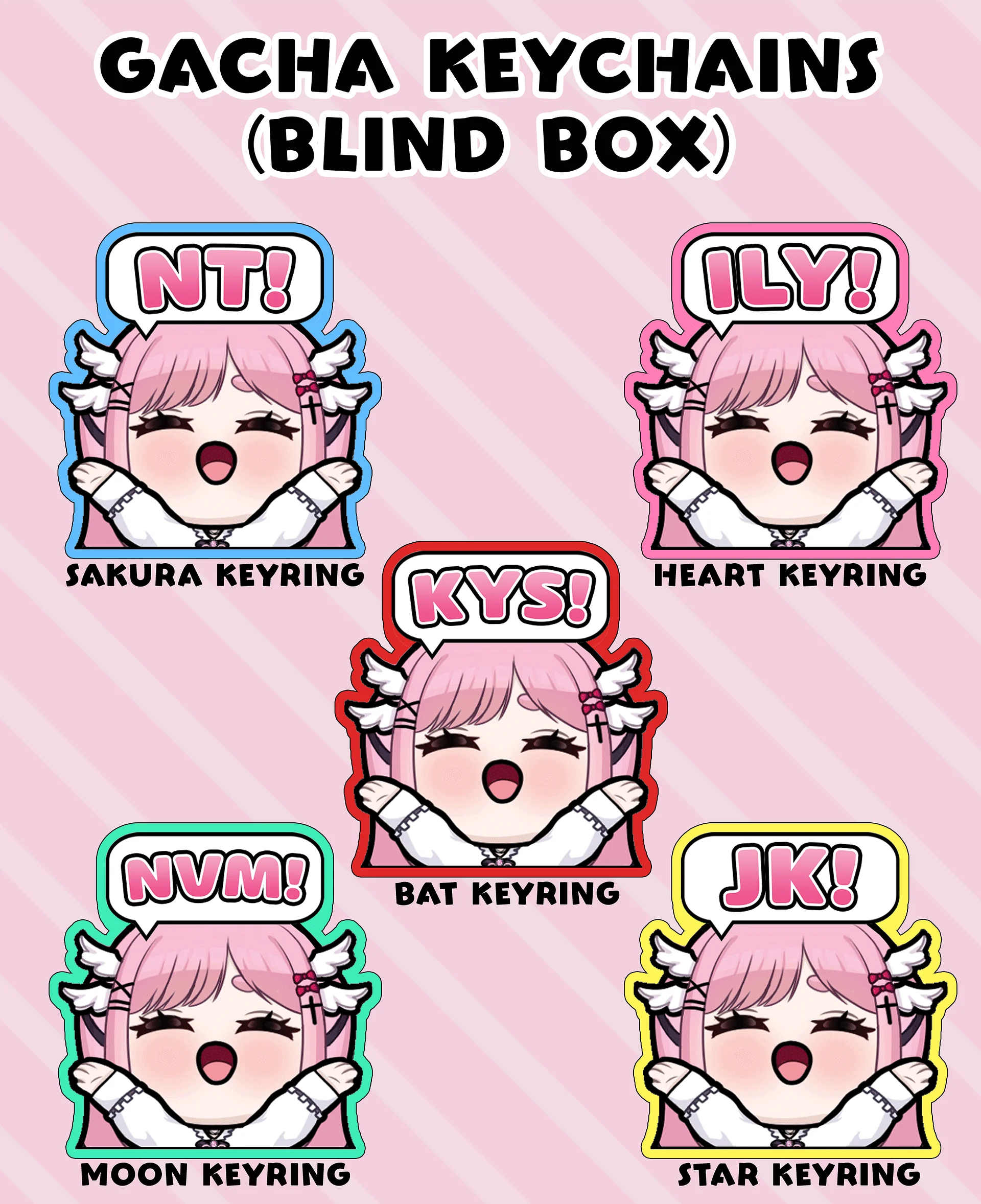 Colorful Tenshi Gacha Keychain (LIMITED EDITION) product image (1)