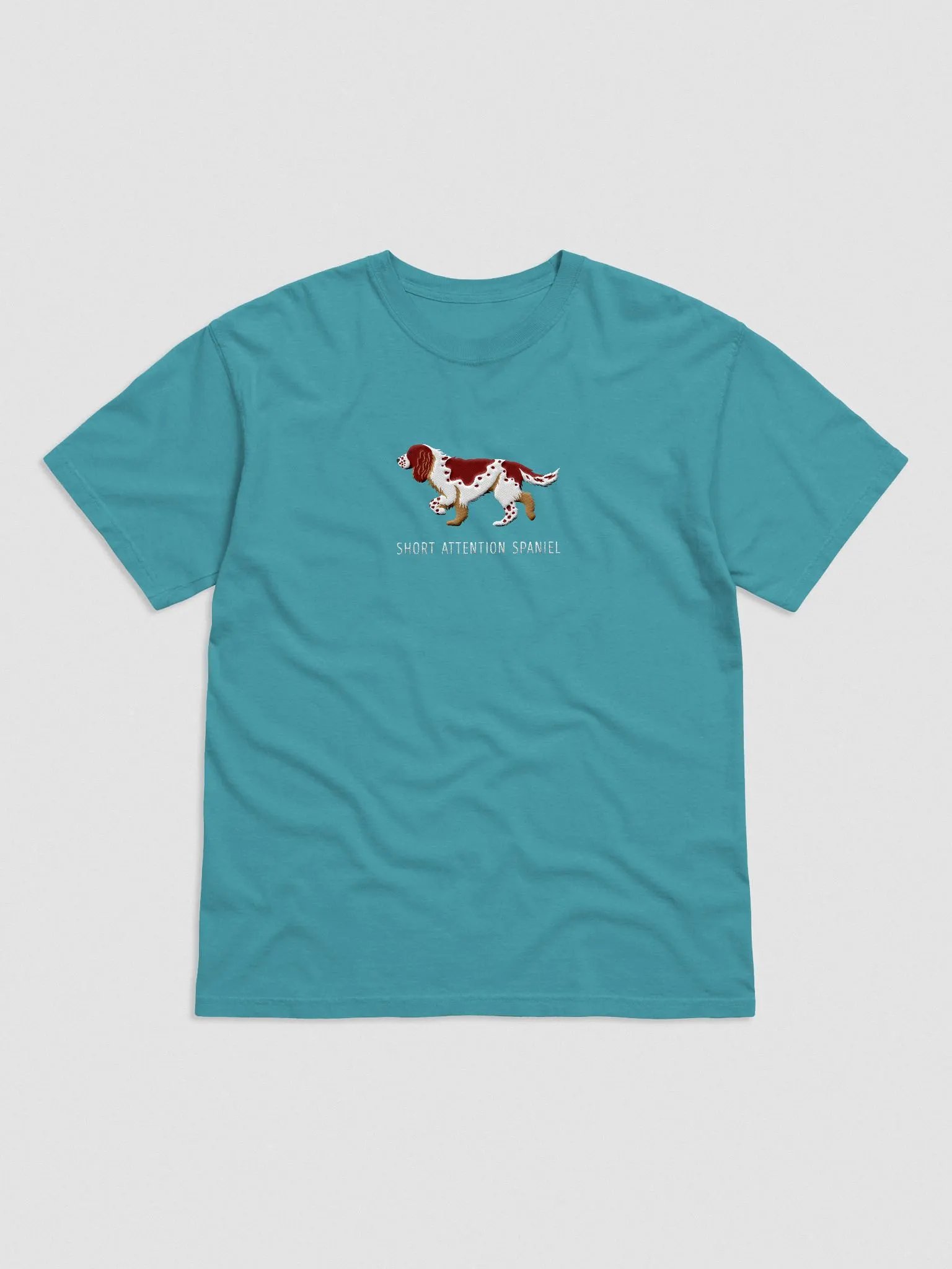 Short Attention Spaniel T-Shirt(Embroidered) of a Springer Spaniel product image (4)