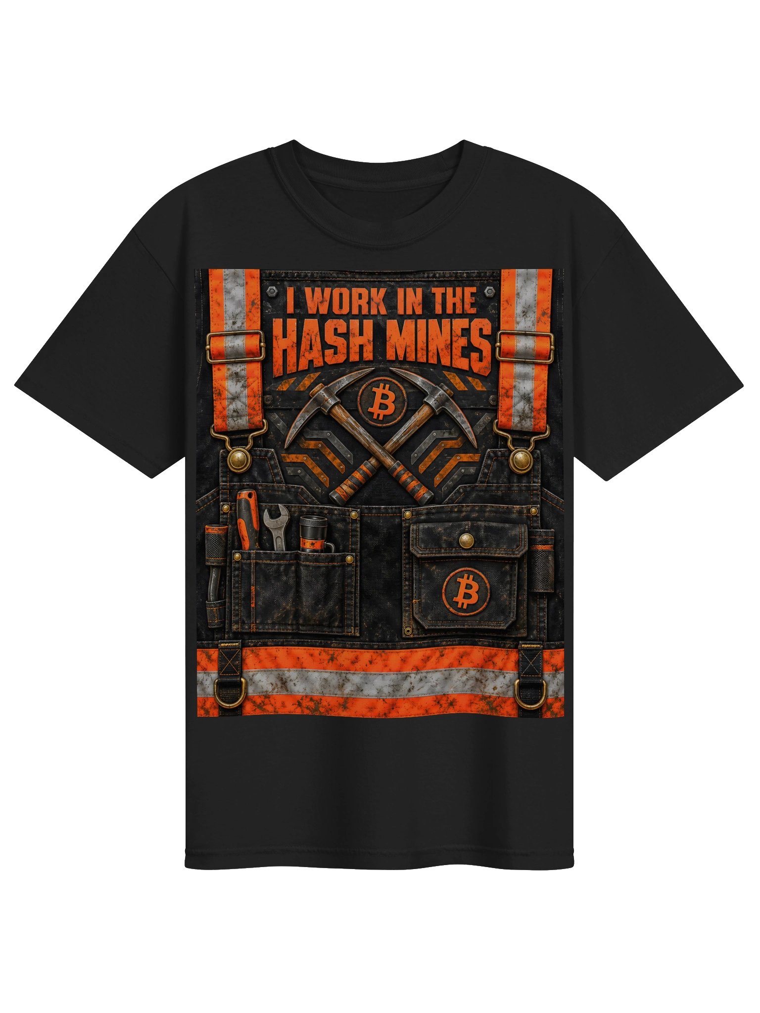I Work in the Hash Mines Bitcoin Mining Tee product image (1)