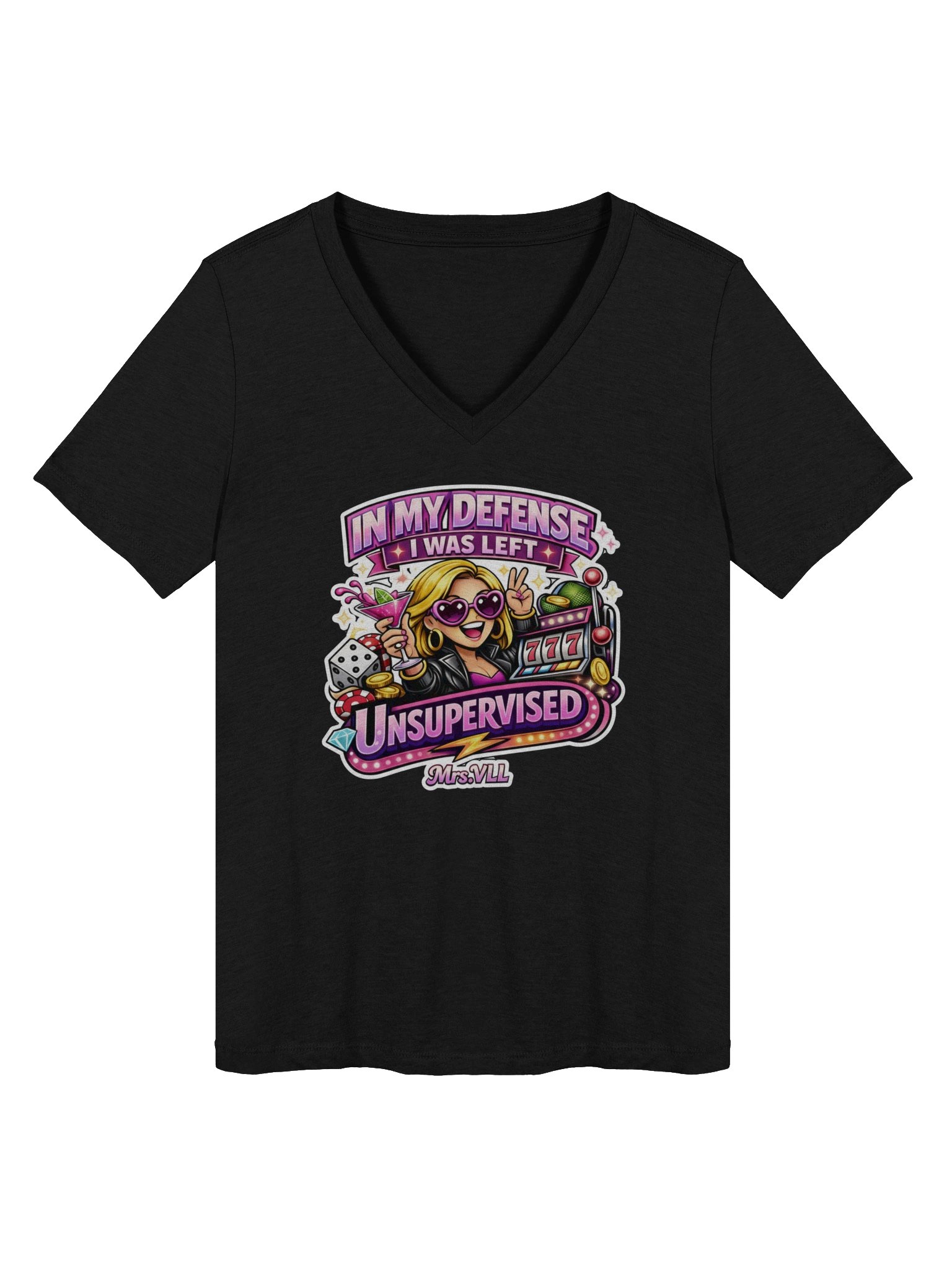 In my Defense... Women's Relaxed V-Neck Tee product image (1)