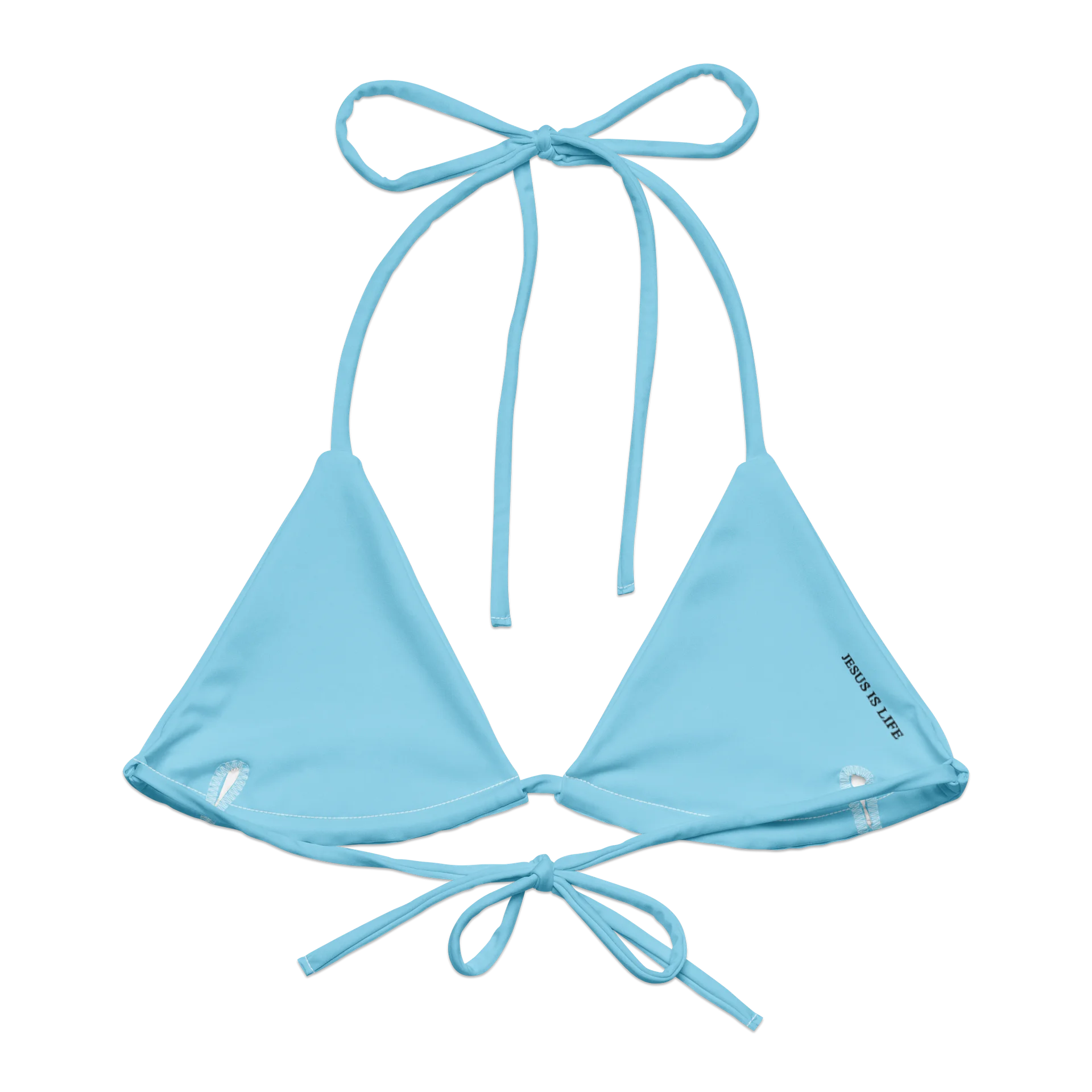 Blue Dove Pattern String Bikini Top product image (1)