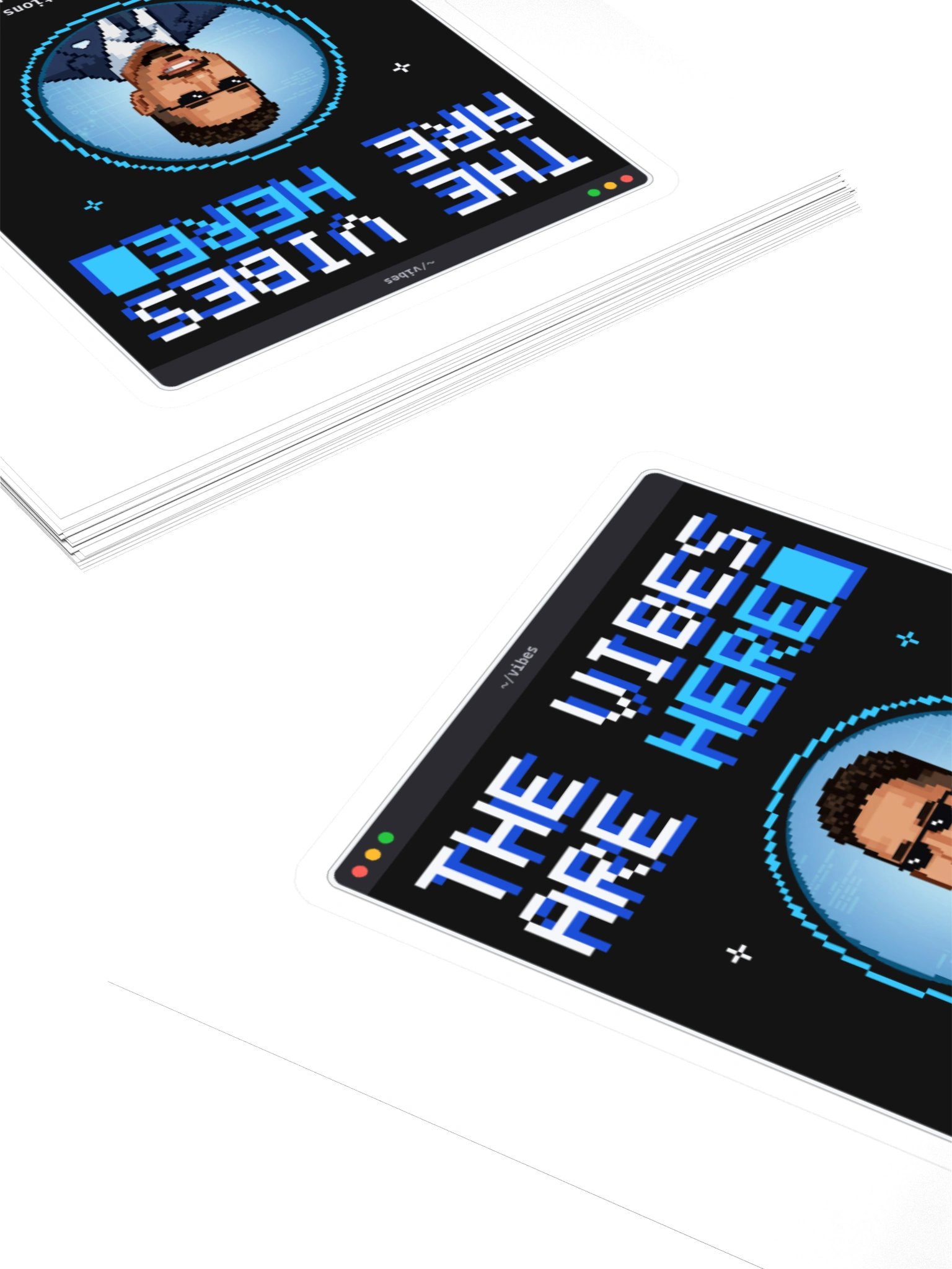 The Vibes Are Here Sticker: Pixel Art Vibe Coding Laptop Sticker product image (10)