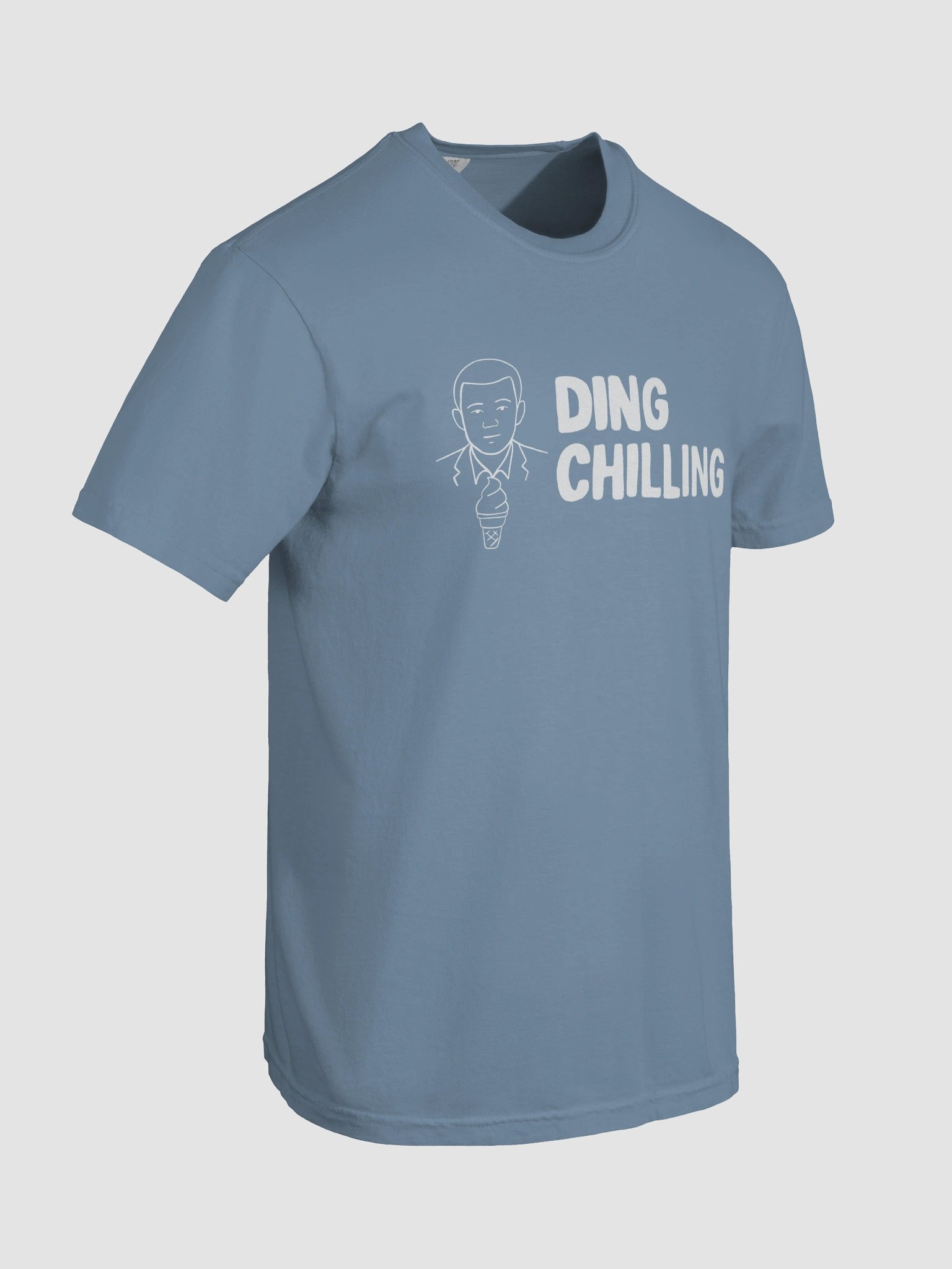 Ding Chilling [4a] – Funny Chess Meme Design | White Line Art for Light Colors | T-Shirt product image (101)