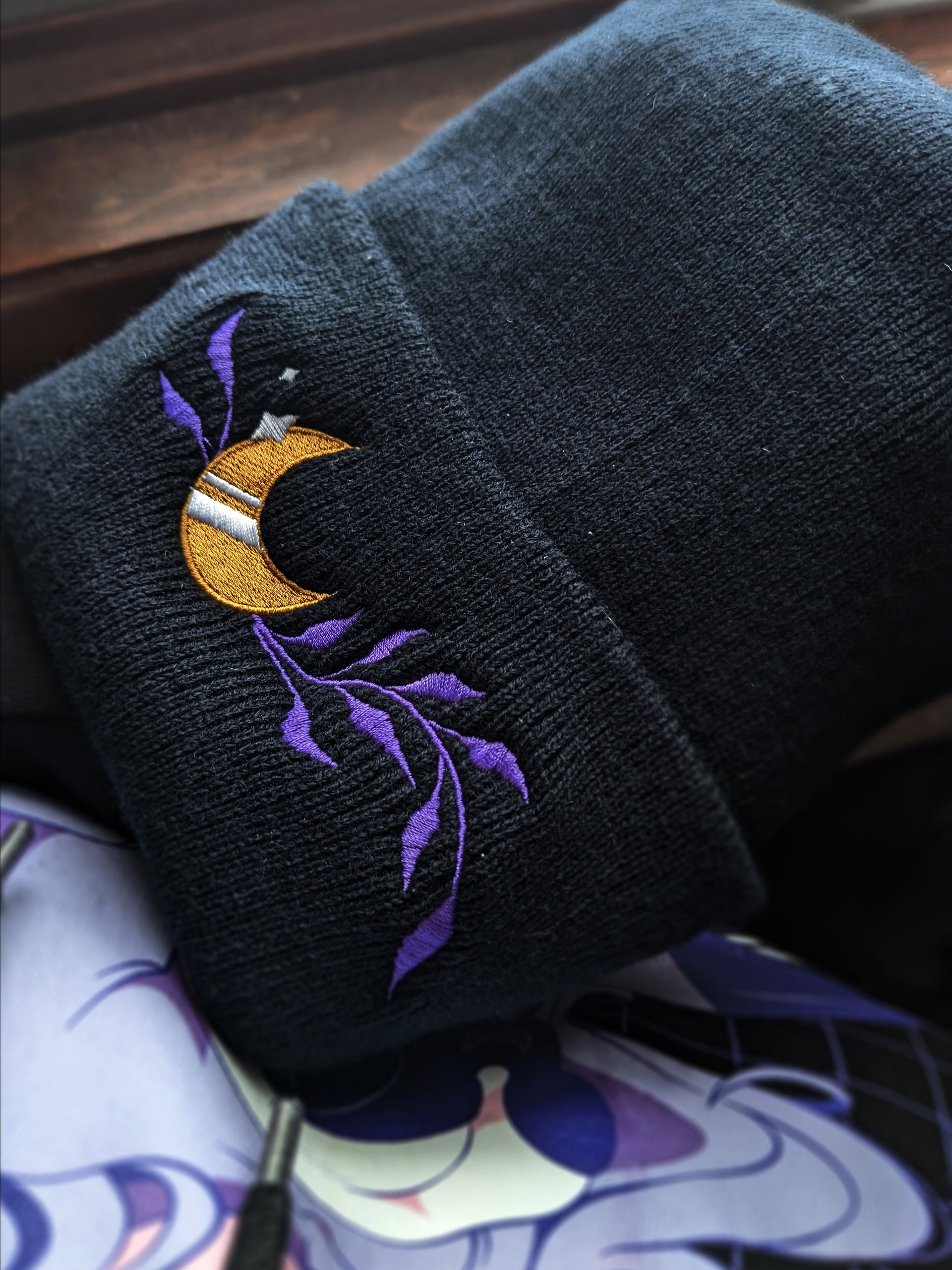 EMBROIDERED MOON BEANIE product image (2)