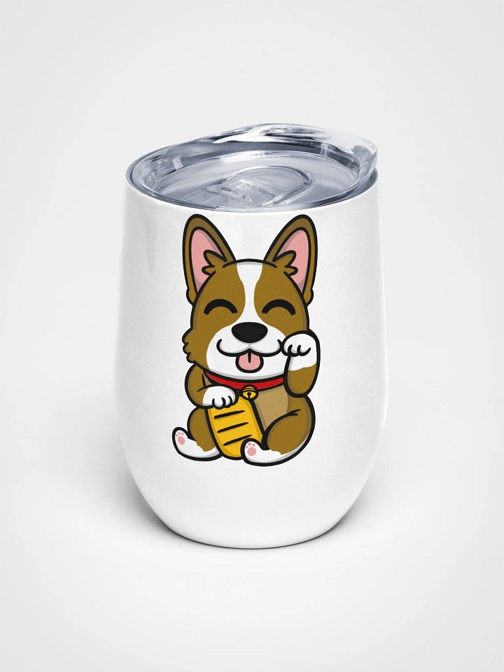 Lucky Corgi Wine Tumbler product image (1)