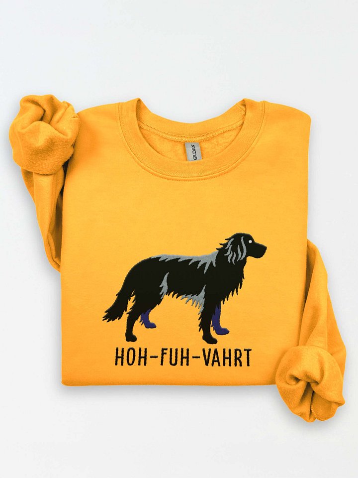 Hoh-Fuh-Vahrt Sweatshirt (Embroidered) of a Hovawart(Black) product image (1)
