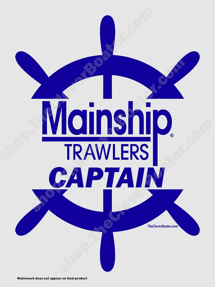 Mainship Captain - T-Shirt - Light Shirt w/Blue Logo product image (2)