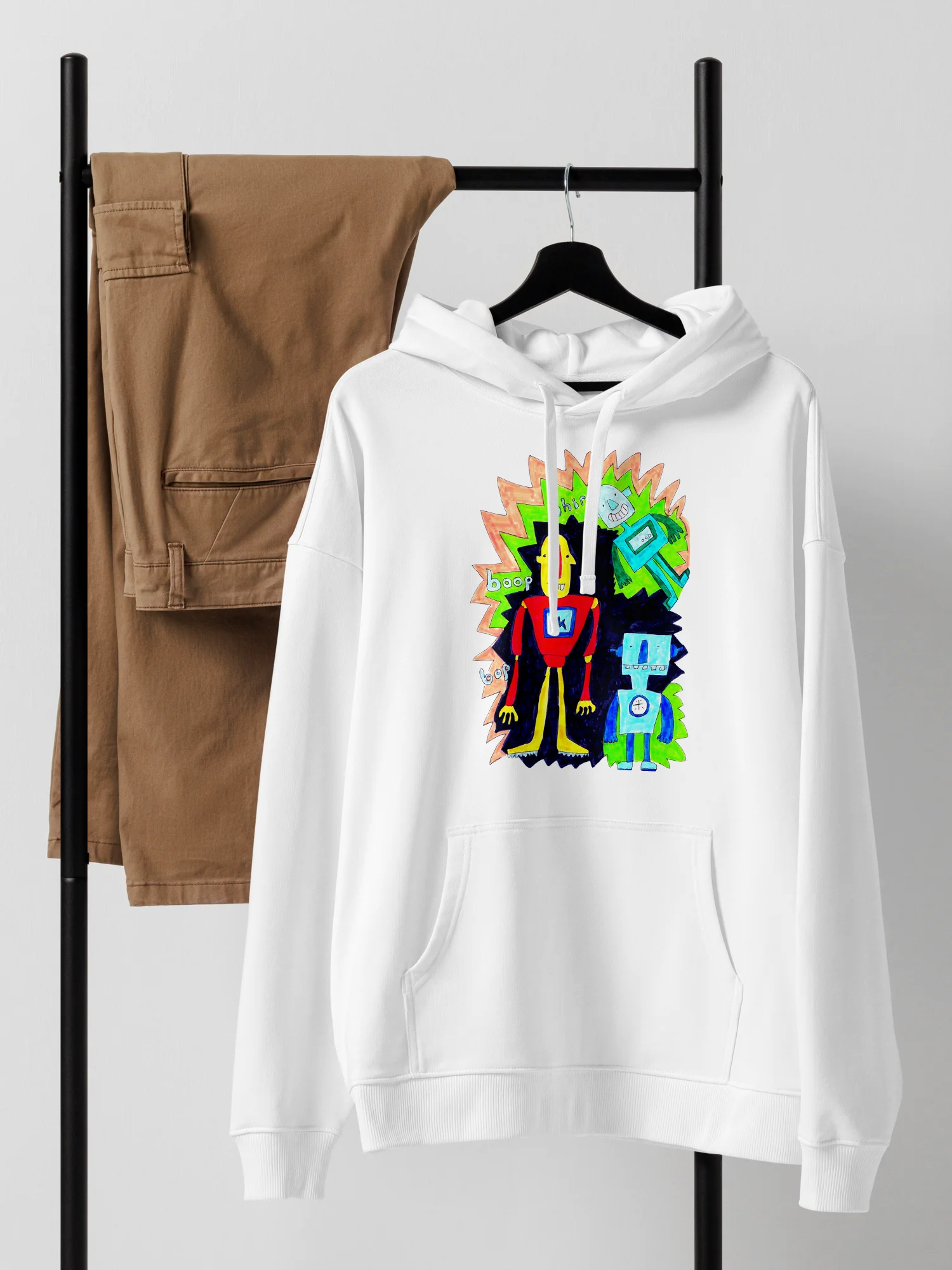 Whimsical Robot Trio Hoodie product image (12)