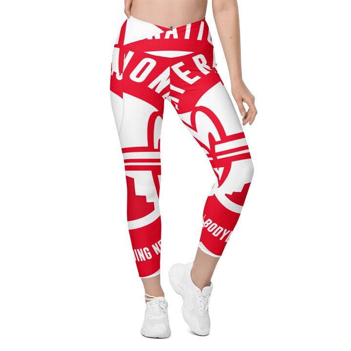 IFBNewsfeed.Org's All-Over Print Crossover Leggings with Pockets product image (1)