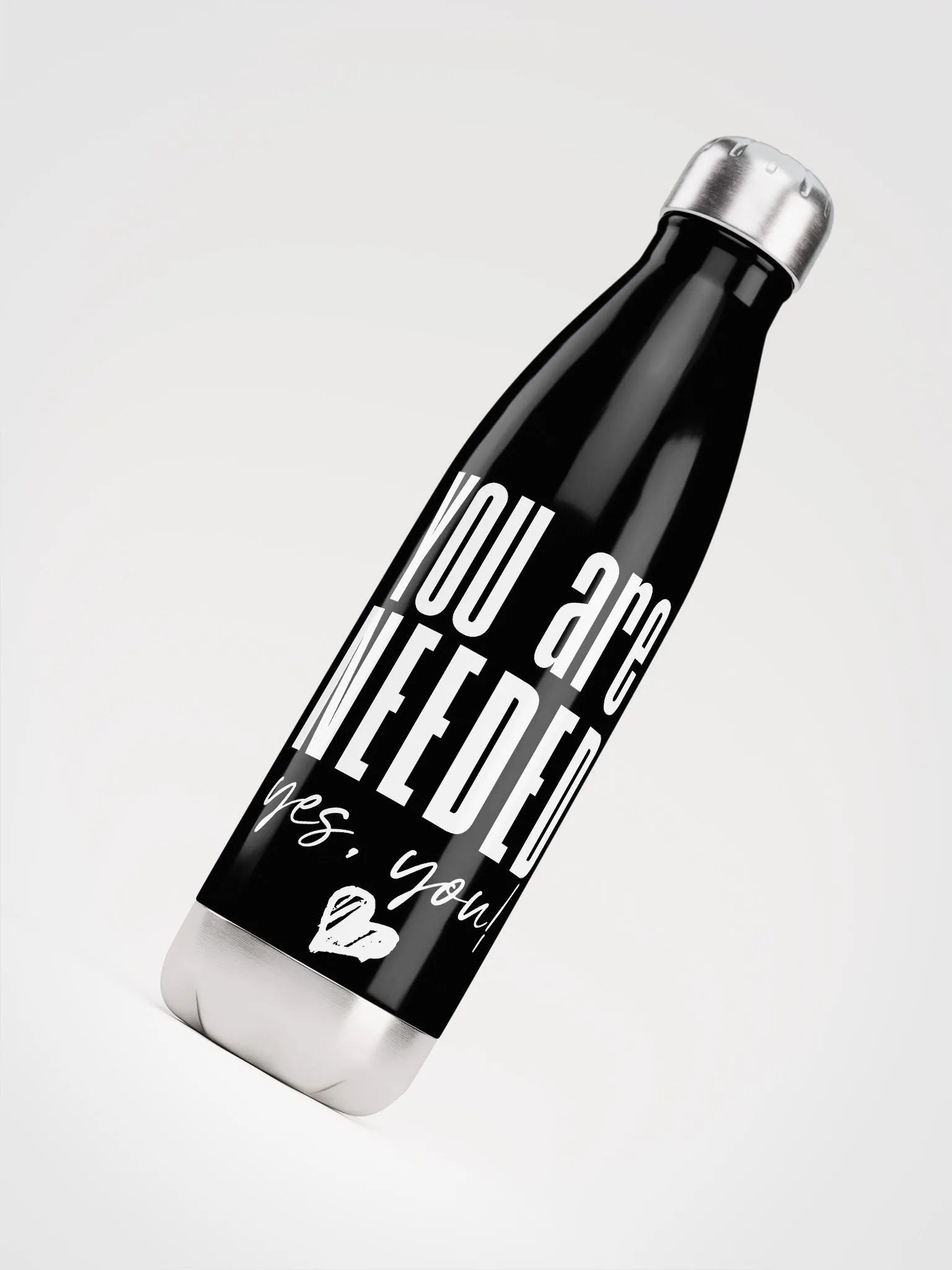 You are Needed Stainless Steel Bottle - black product image (4)