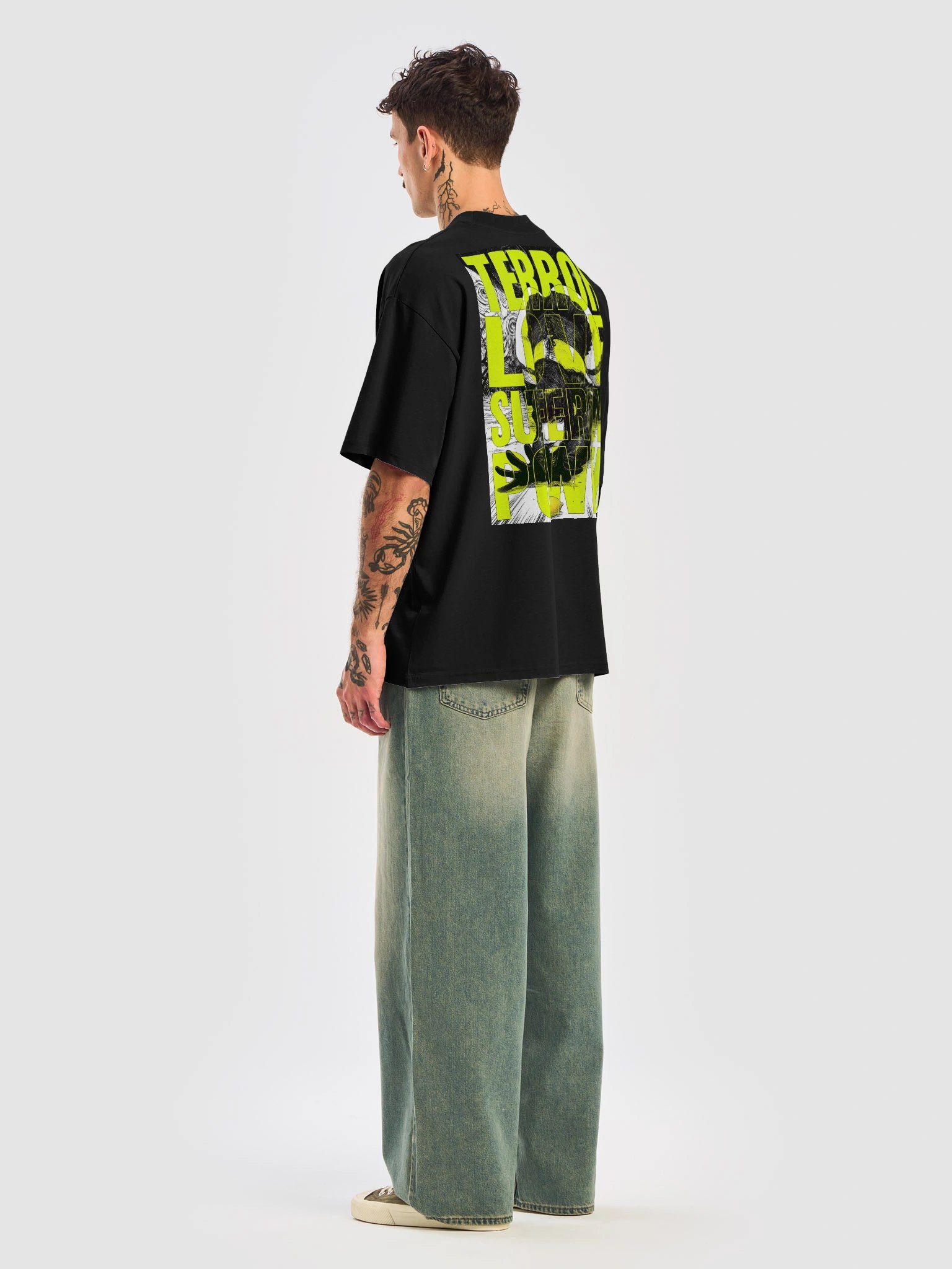 TERROR & LOVE LEMON Dark Organic Oversized T-Shirt product image (5)