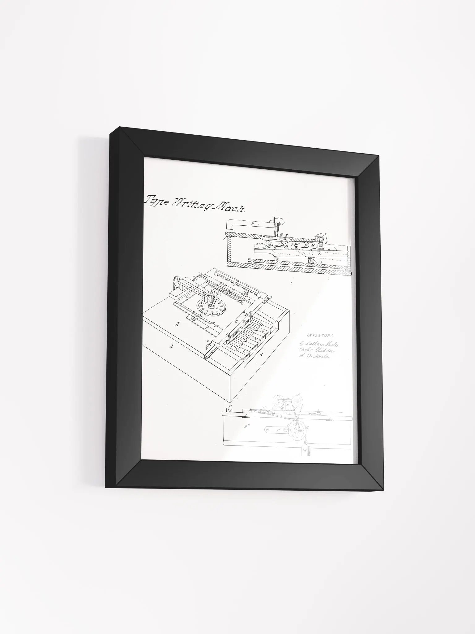 Sholes, Glidden, & Soule – Type Writing Machine (Typewriter) product image (2)