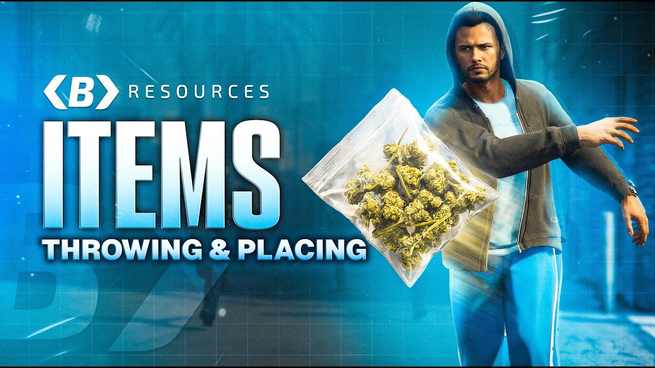 Item Throwing & Placing | Throw & Pick Up Items/Weapons + DUI (FiveM) [ QBCore / Esx / QBOX ] product image (1)