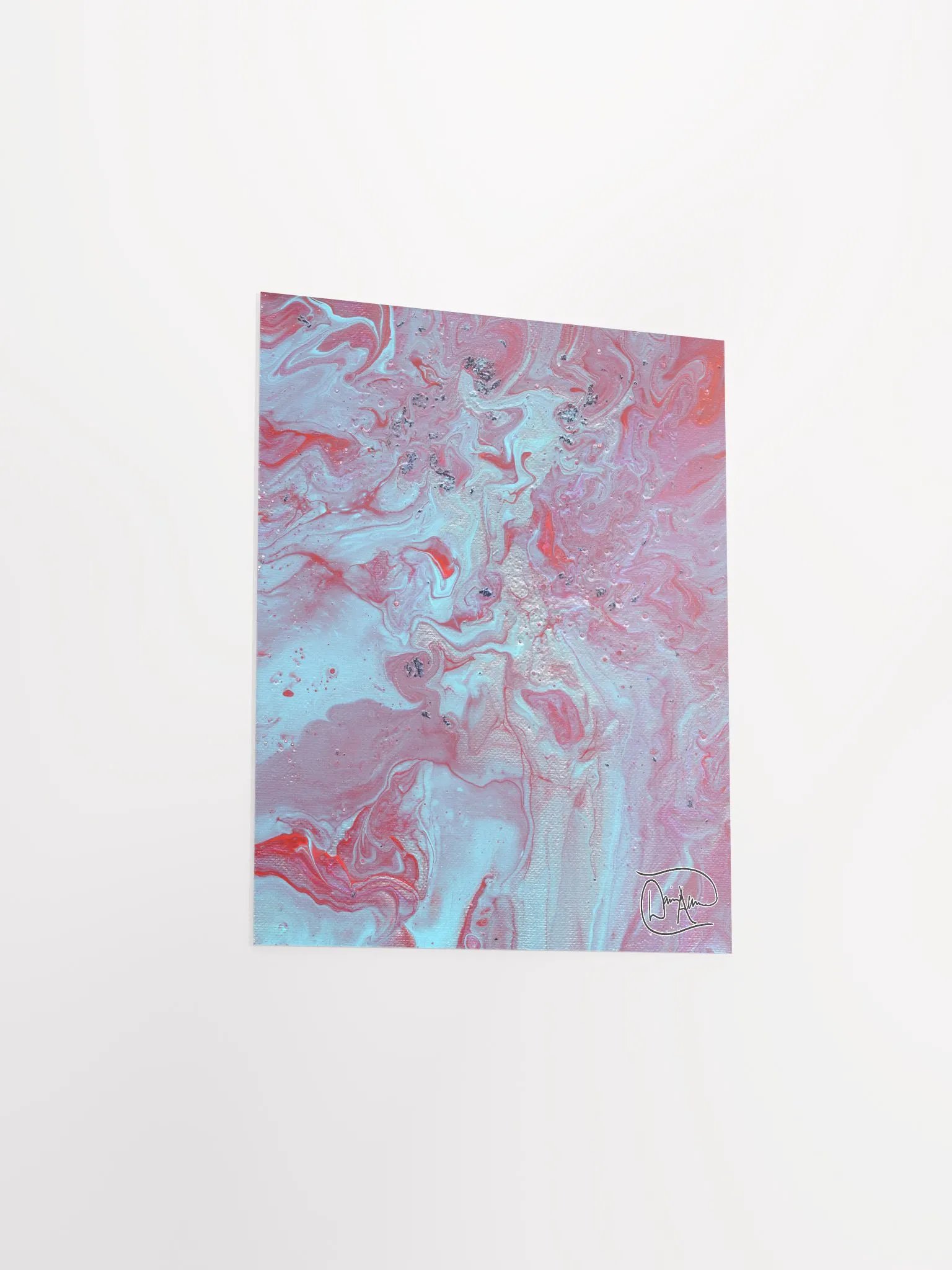 Metallic Blue Fluid Acrylic Print product image (3)