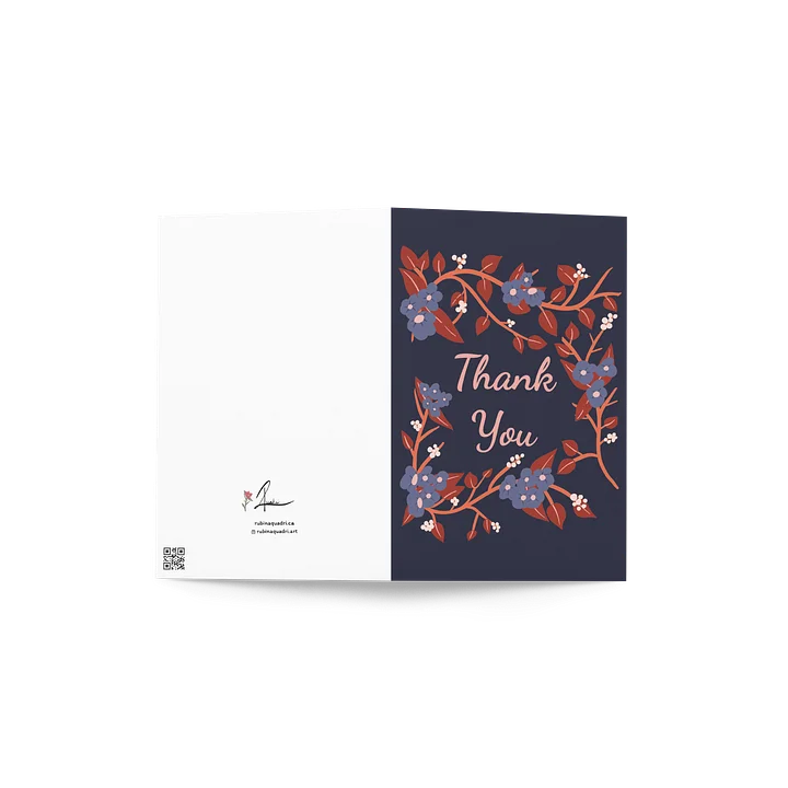 Thank You Botanical Garland | Deep Periwinkle & Rust on Midnight product image (2)