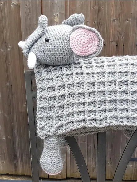 Safari Elephant Crochet Baby Blanket Pattern - 3in1 Amigurumi US Terms - Crafting Happiness product image (9)