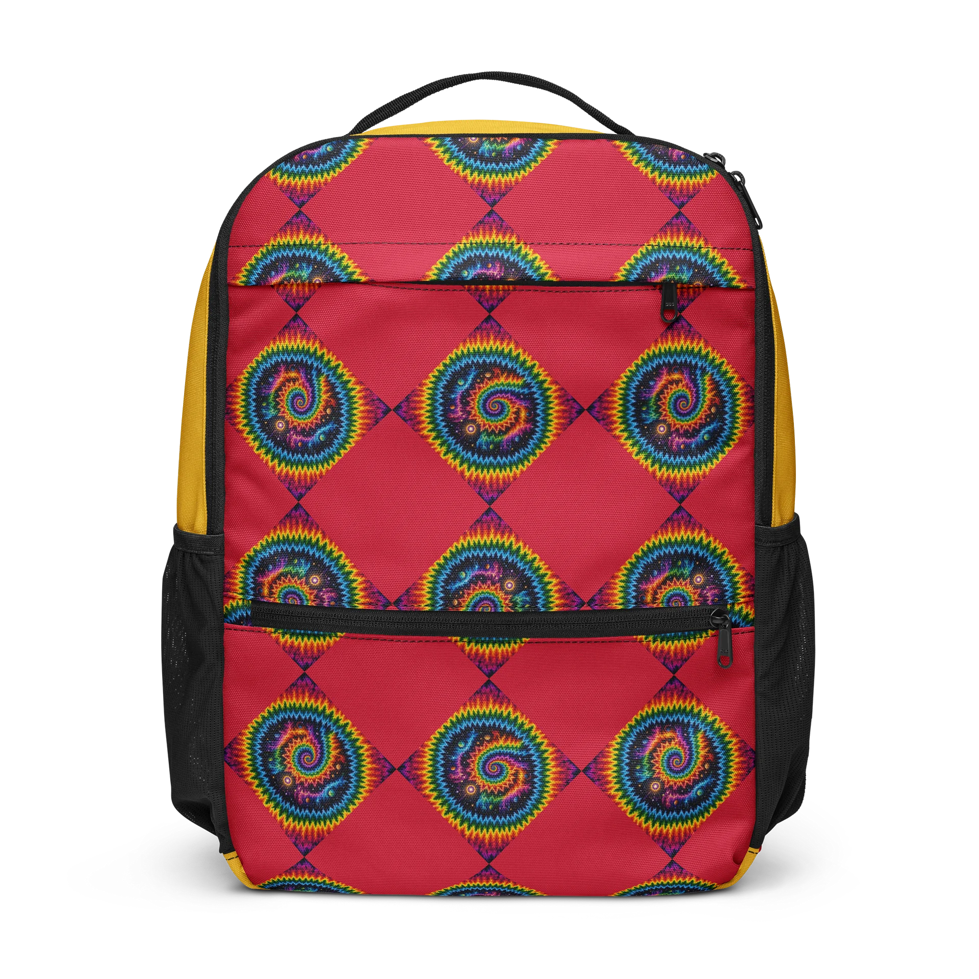 Rainbow Spiral Grid Utility Backpack product image (1)