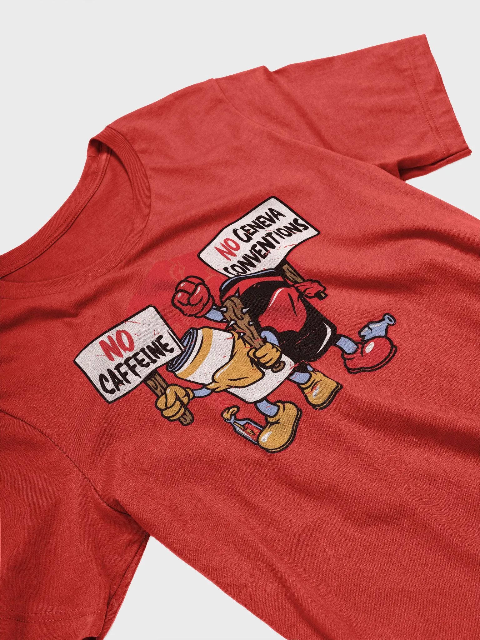 No Caffeine No Geneva Conventions Athletic Tee product image (3)