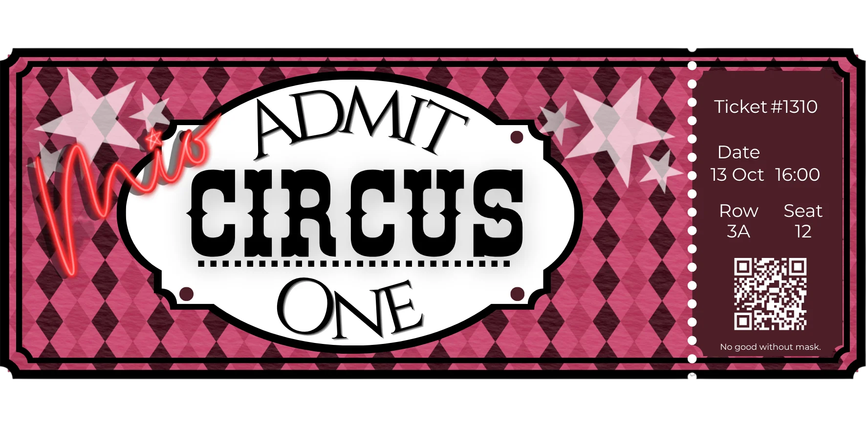 Physical Circus ticket! product image (1)