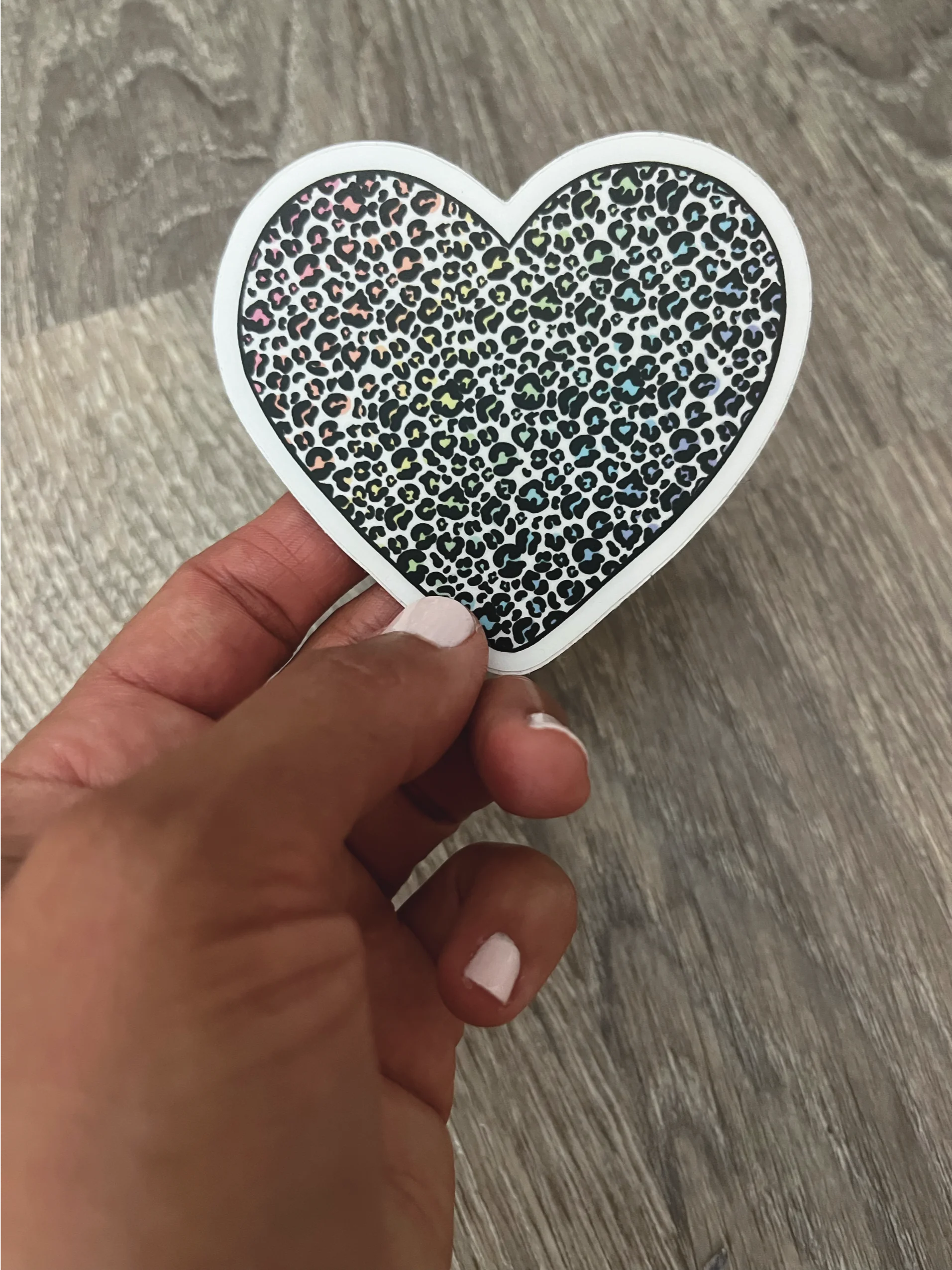 leopard heart vinyl sticker product image (2)