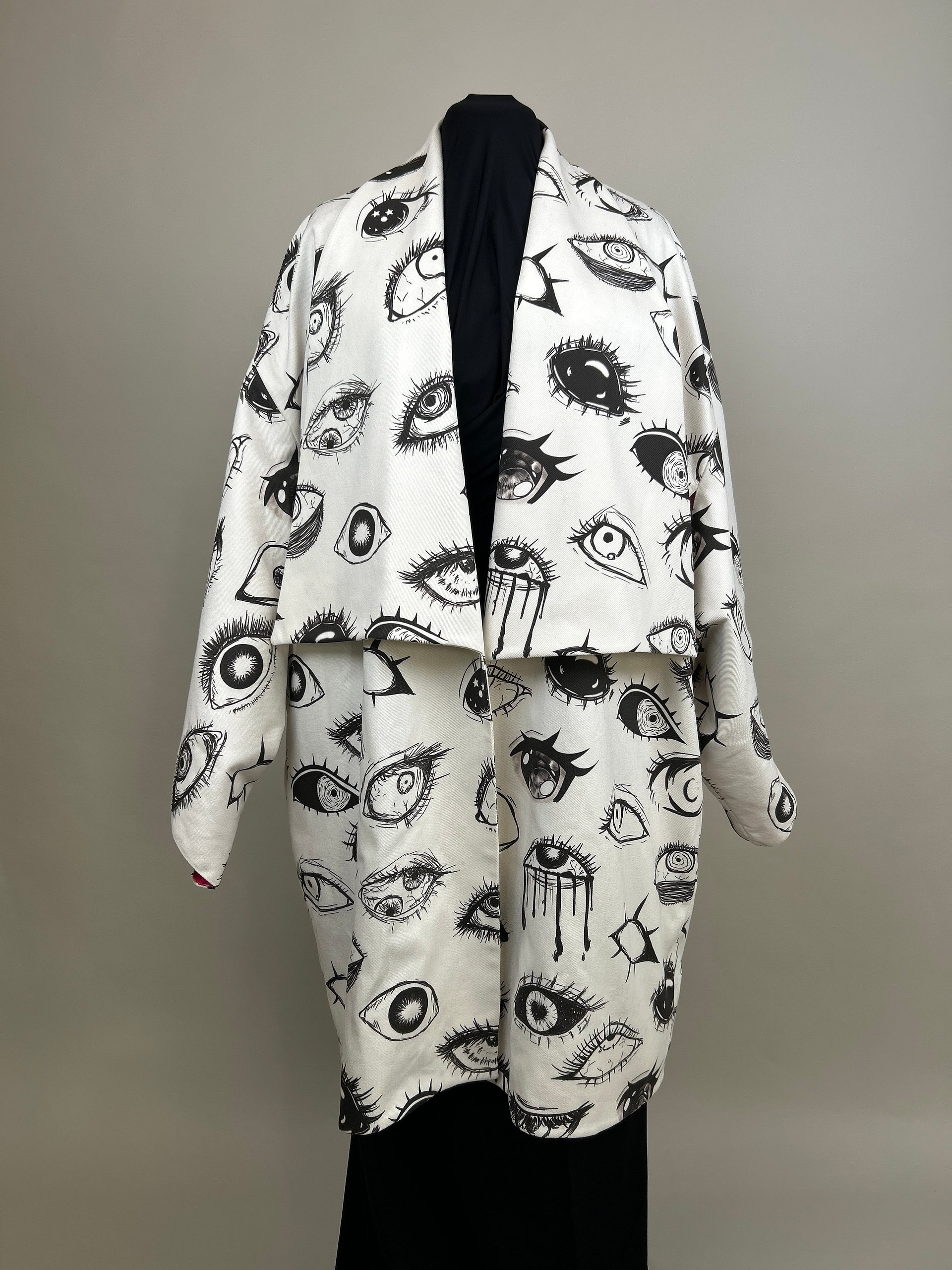 Shawl Haori Traditional Japanese Oversized Denim Jacket product image (1)