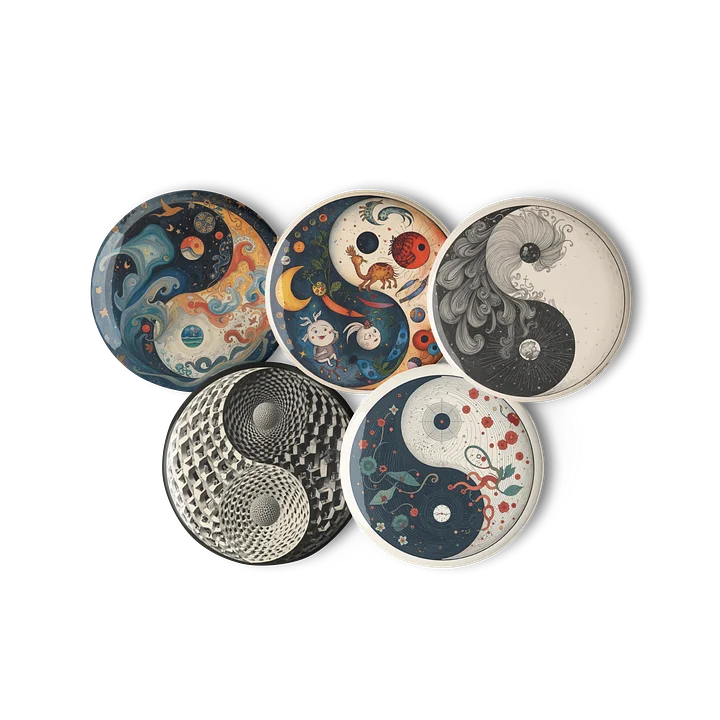 Cosmic Balance Art Pins (set 6) – Abstract Yin & Yang Collection product image (2)