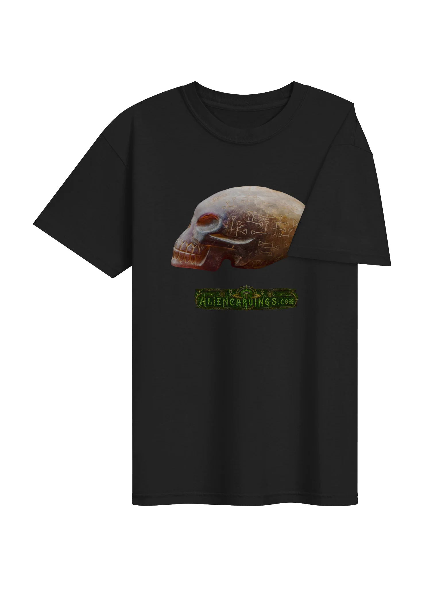 Aliencarvings.com Cuneiform Skull Chip Black product image (4)