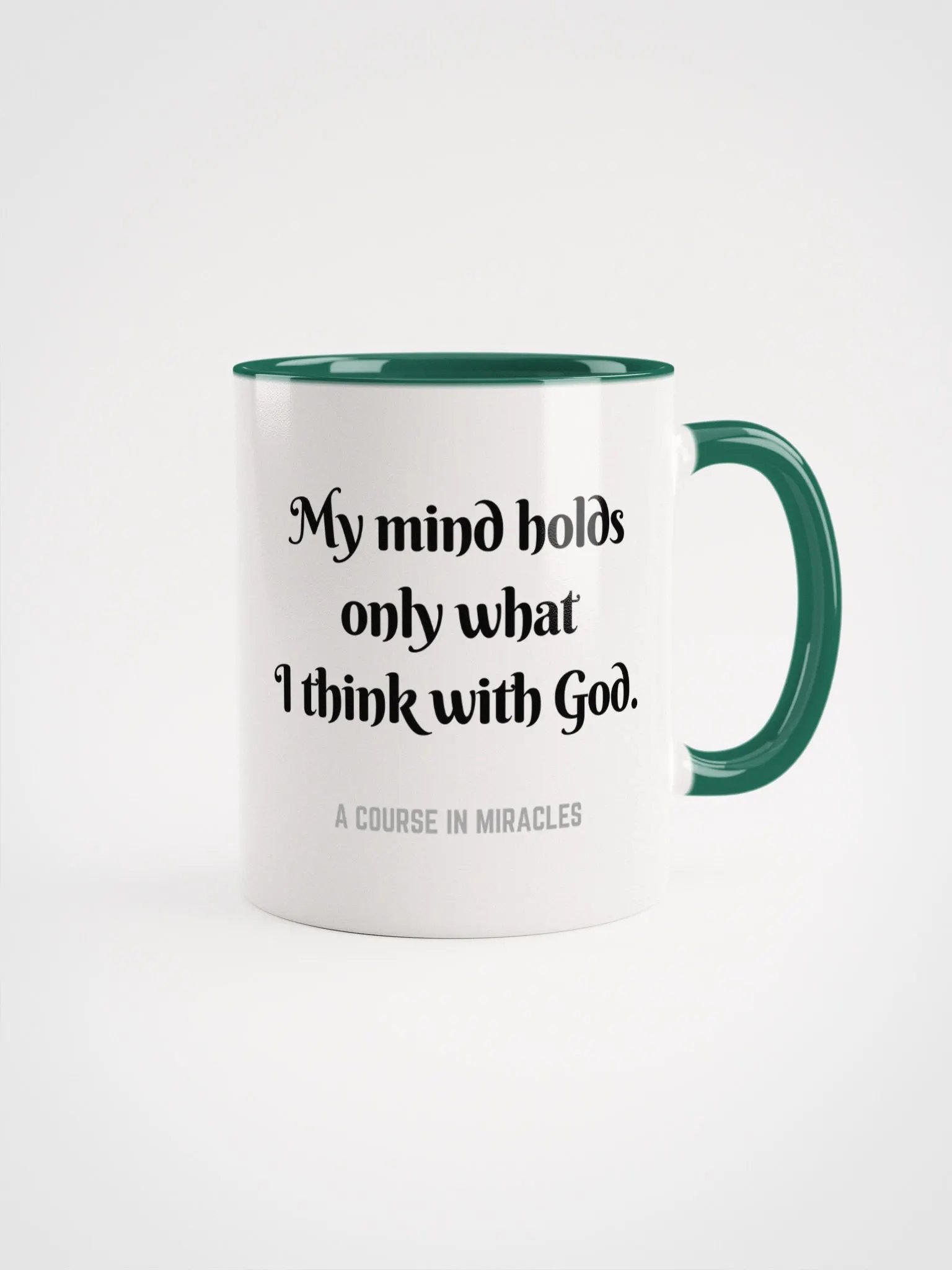 My mind holds only what I think with God - ACIM Inspirational Mug product image (9)