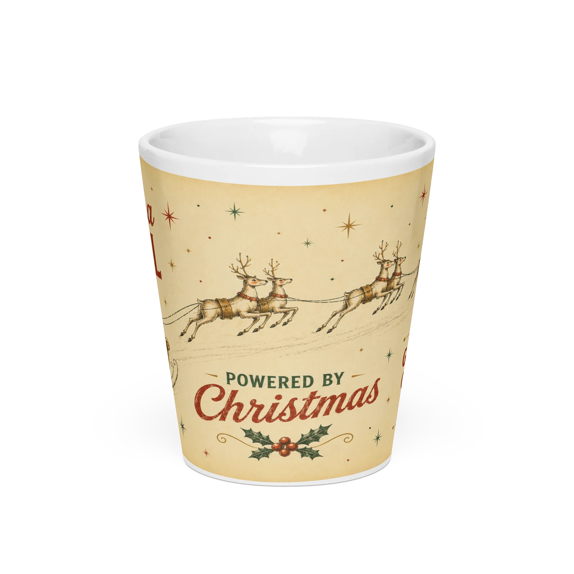 Mama Fuel – Powered by Christmas Retro Latte Christmas Mug product image (3)