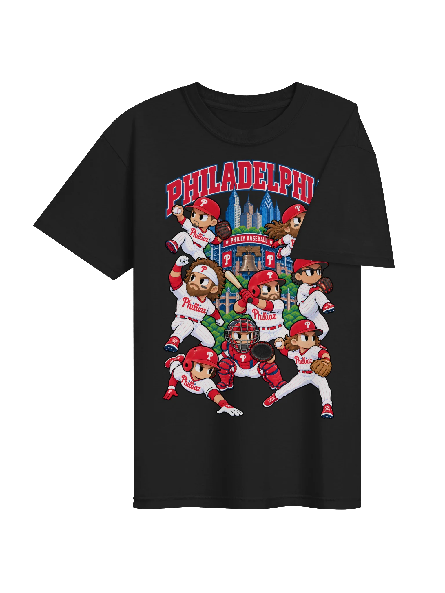 Philadelphia Baseball Animated Player T-Shirt product image (15)