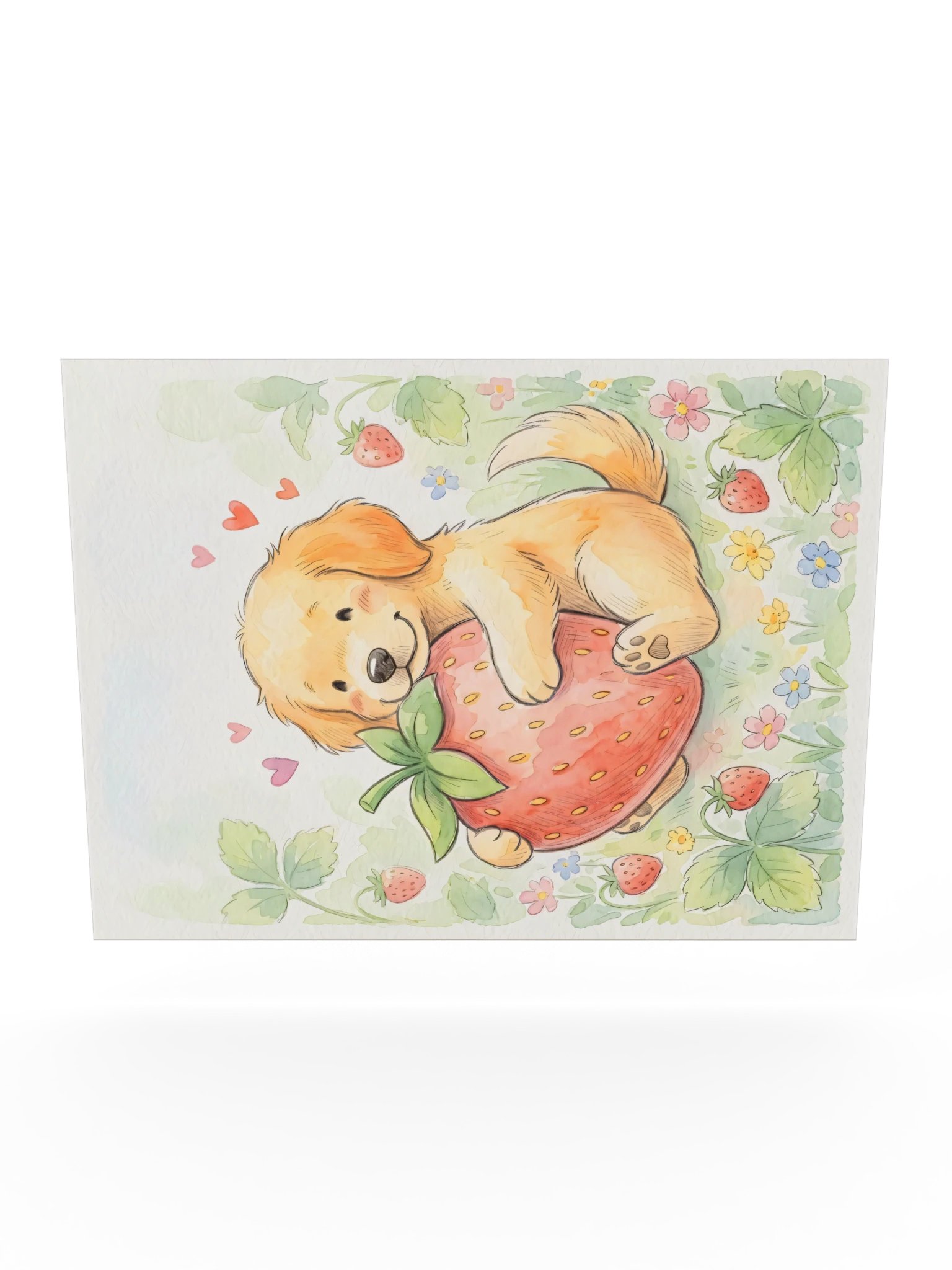 Strawberry Hug Golden Poster product image (24)