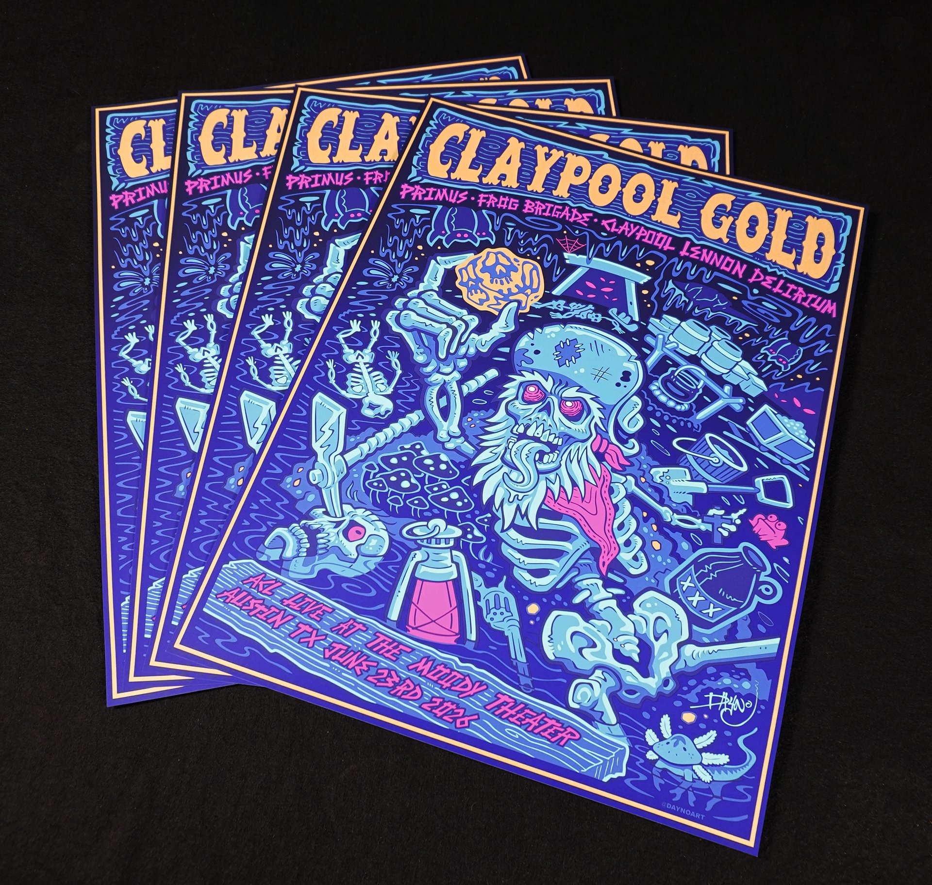 Claypool Gold Origional silk screen concert poster product image (1)