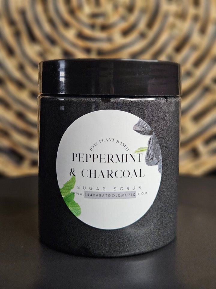 PEPPERMINT & ACTIVATED CHARCOAL SUGAR SCRUB (NEW) product image (1)