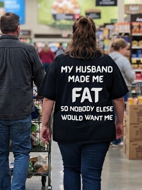 My Husband Made Me Fat Funny Wife T-Shirt product image (1)