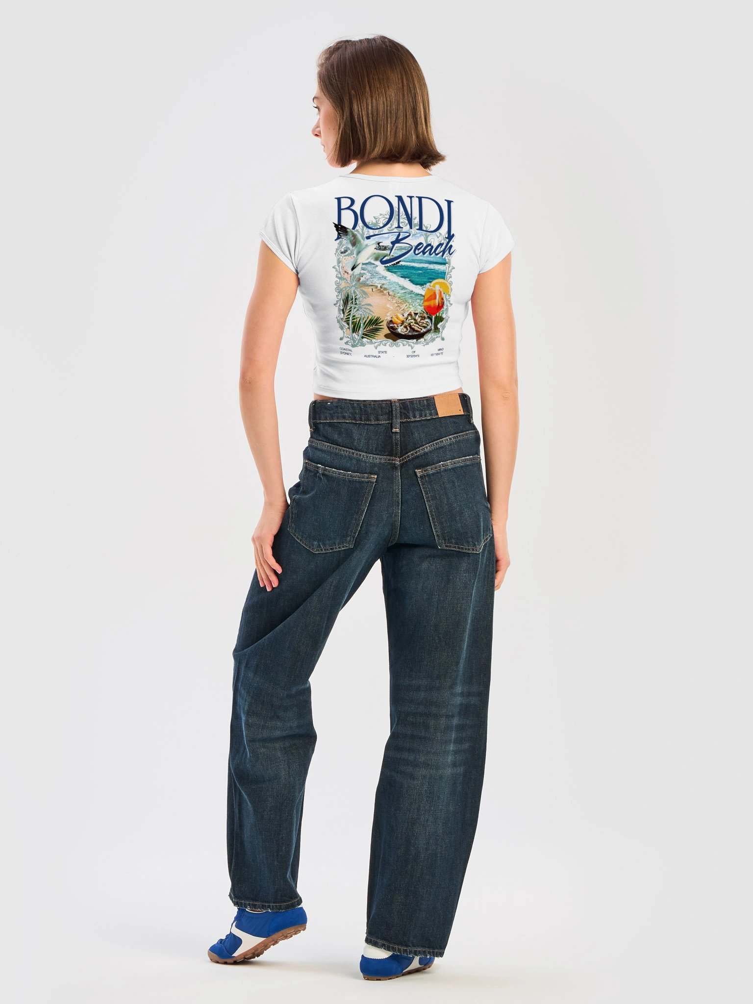 Bondi Beach Floral Graphic Baby Tee product image (11)