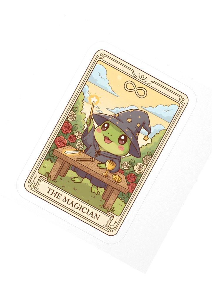 The Magician - Tarotoads! - Kiss-Cut Eco-friendly Vinyl Sticker Sheet product image (2)