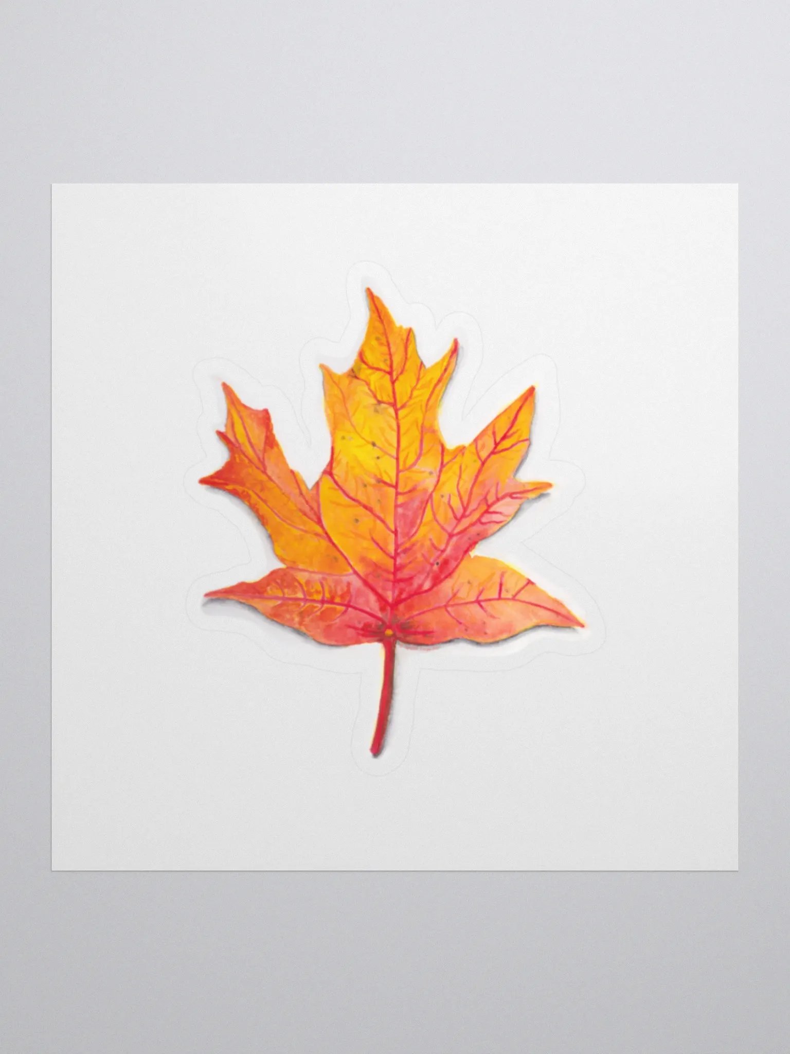 Autumn Leaf Kiss Cut Sticker by Squibble design product image (1)