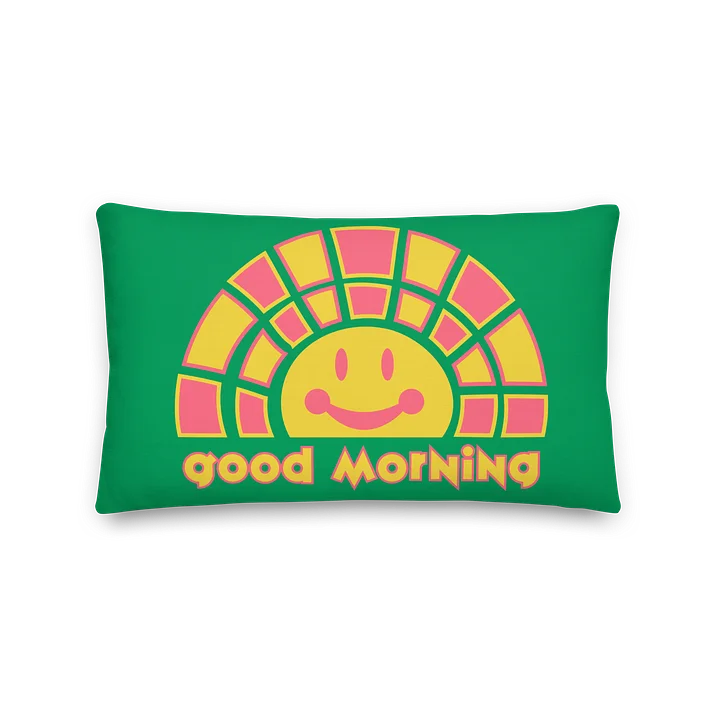 Good Morning Sunburst Pillow (Green) product image (2)
