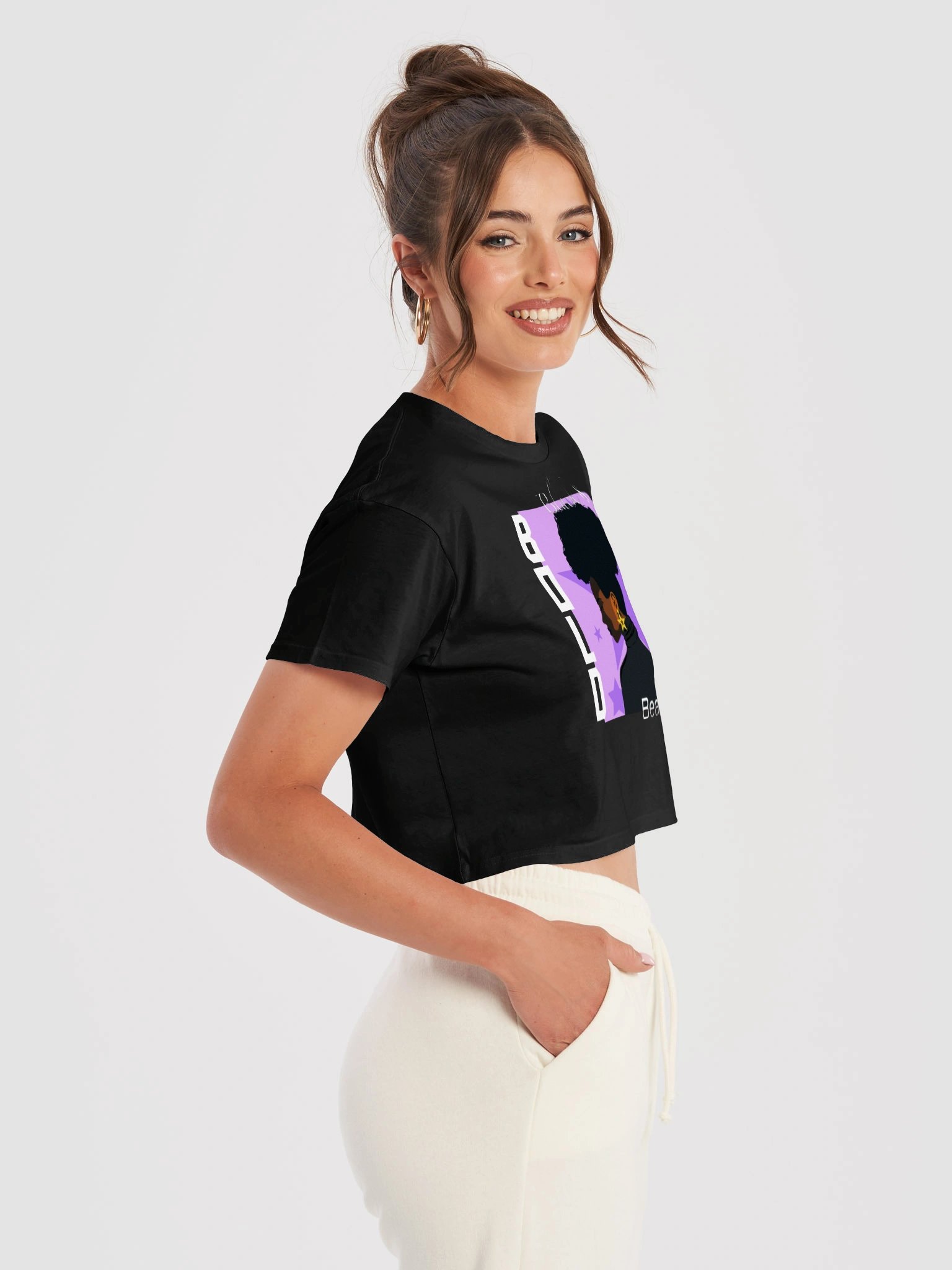 Bold Black Beautiful Icon II Crop Tee product image (5)