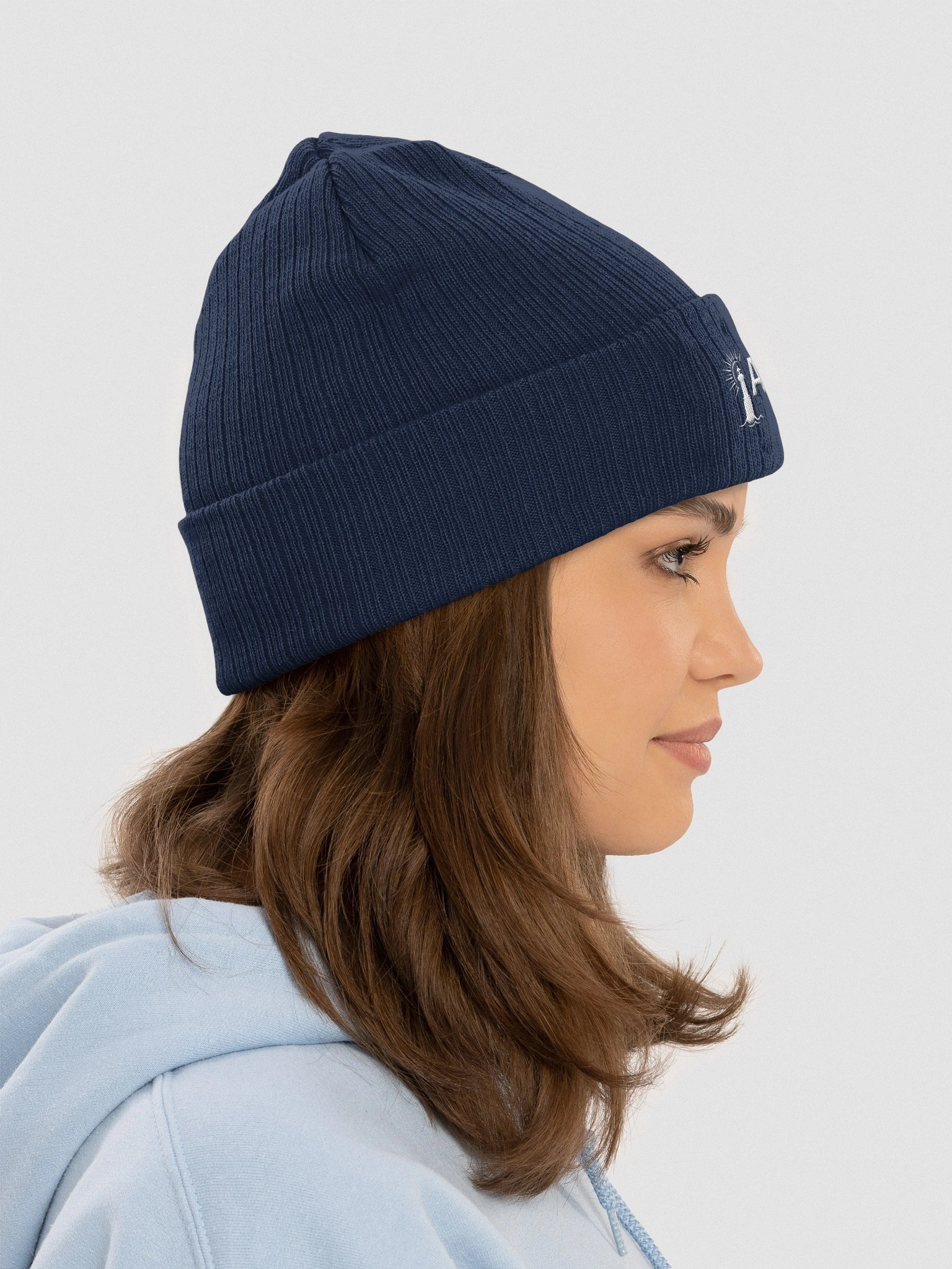 Atlantis Ribbed Knit Beanie- White Algoma product image (8)