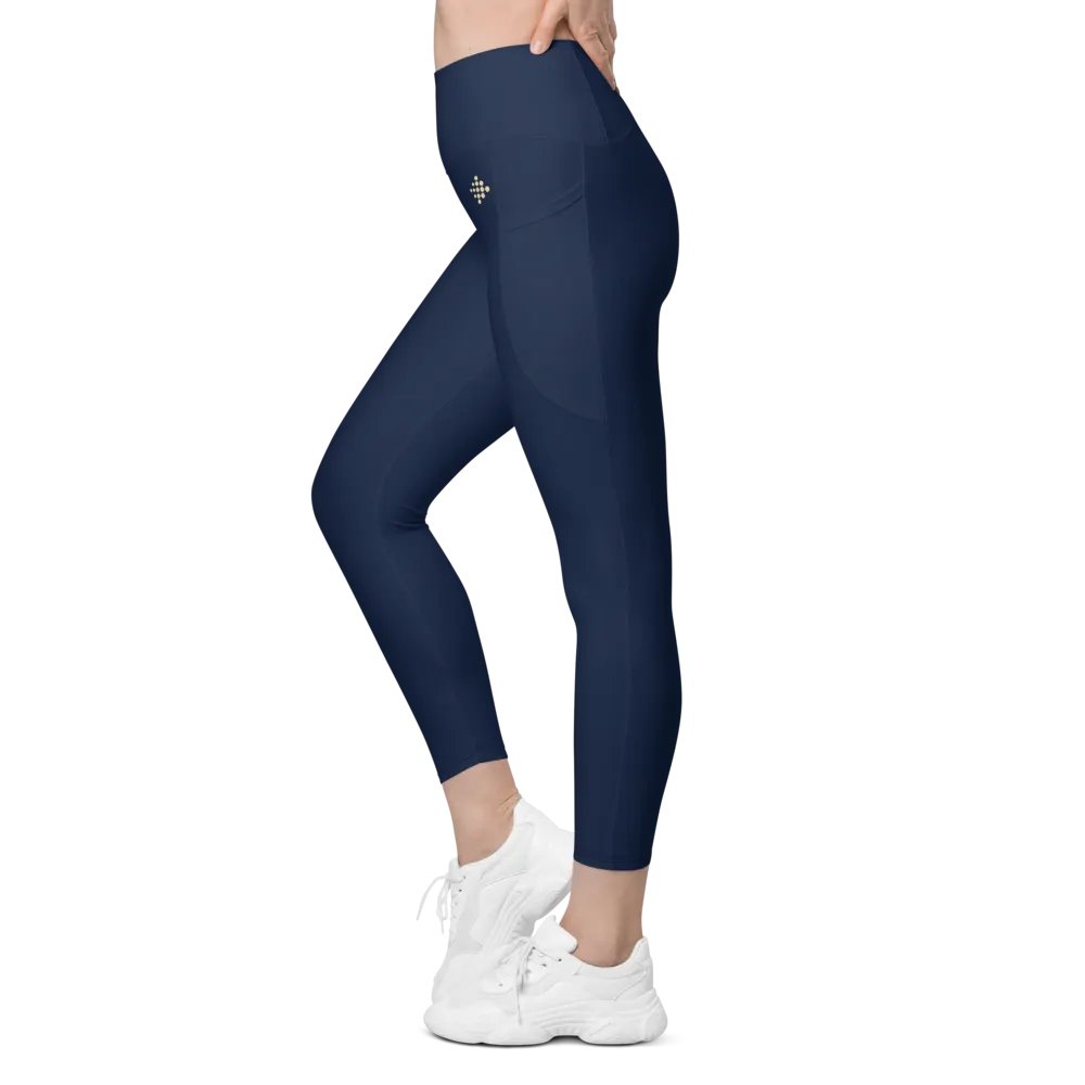 Abstract Blue Leggings with Pockets product image (7)